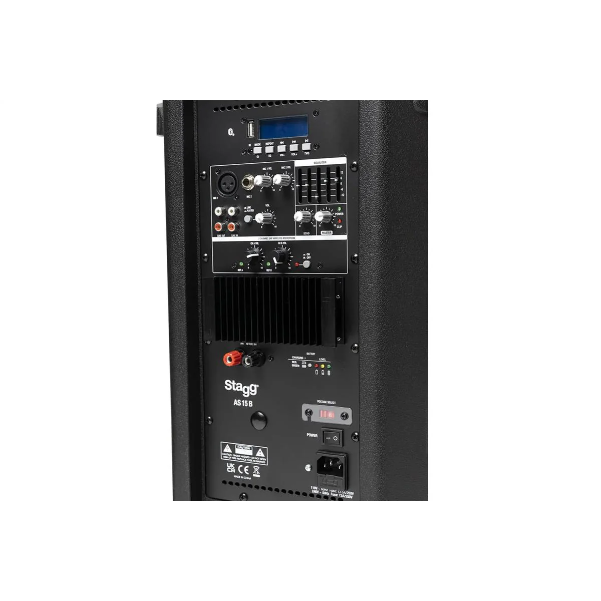 Stagg AS15B US 15" 2-Way Active Speaker Class AB 200W - Image 3