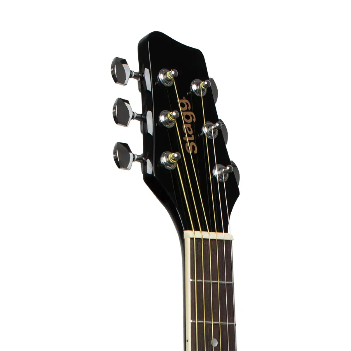Stagg SA20D 3/4 Dreadnought Acoustic Guitar - Black - Image 6