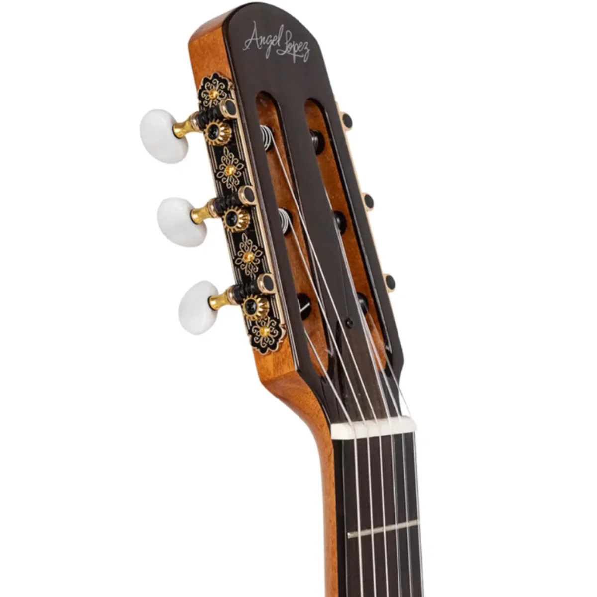 Angel Lopez SHERRY CE BK Hybrid Nylon Electric Semi-Acoustic Guitar - Black - Image 6