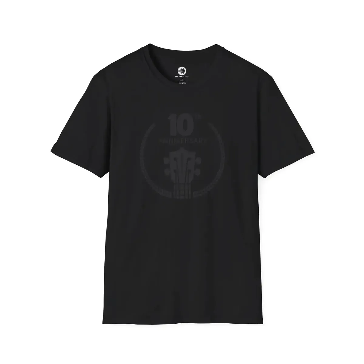 Uke Like The Pros 10th Anniversary T-Shirt - Large Black Logo