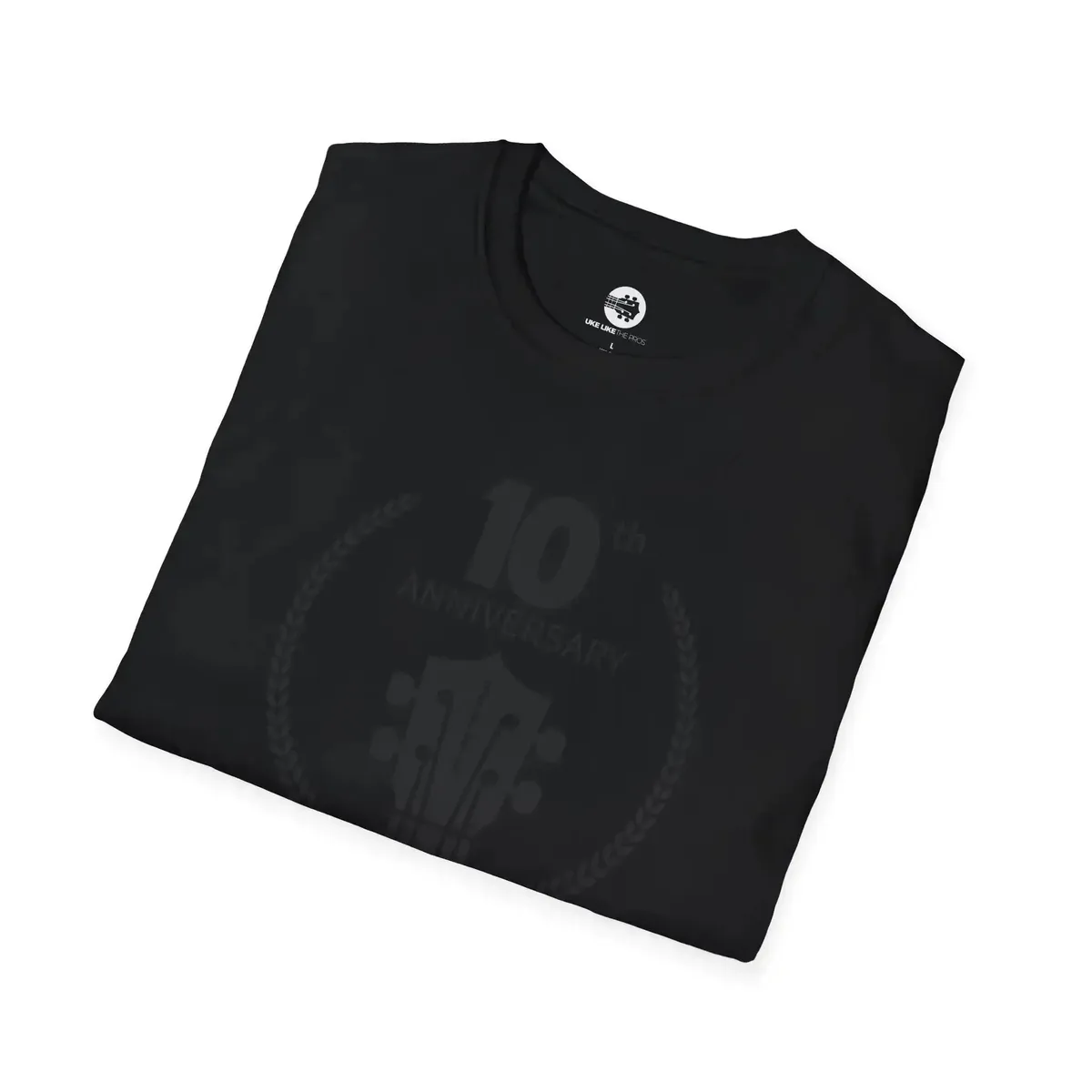 Uke Like The Pros 10th Anniversary T-Shirt - Large Black Logo - Image 4