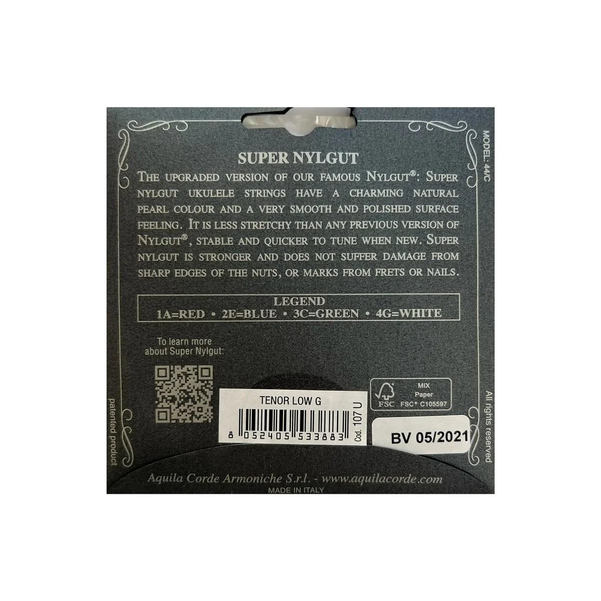 Aquila 107U Super Nylgut Ukulele Strings TENOR (GCEA Tuning) - LOW G - Image 2