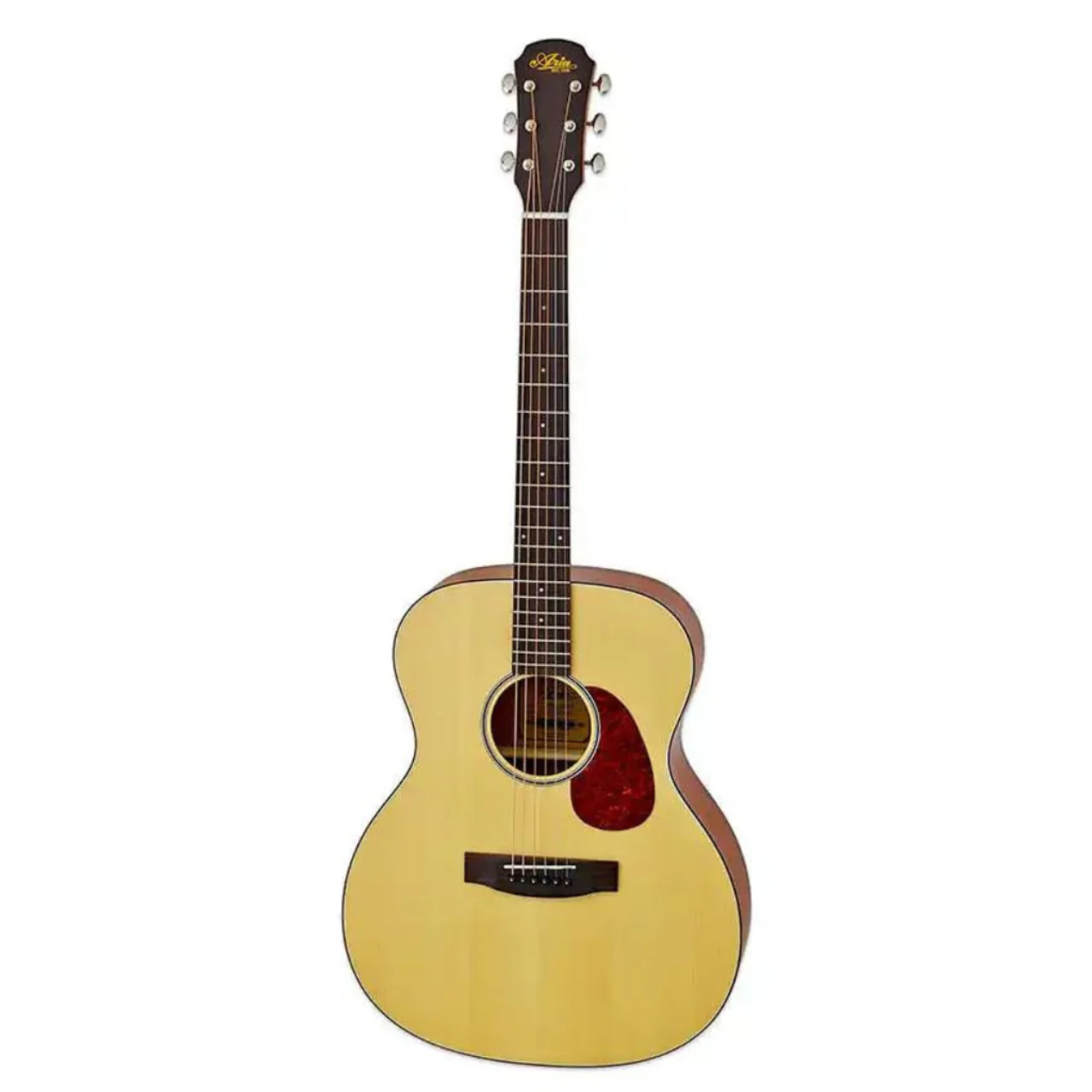 Aria 101-MTN-OM Natural Spruce Top Orchestra Guitar - Image 2