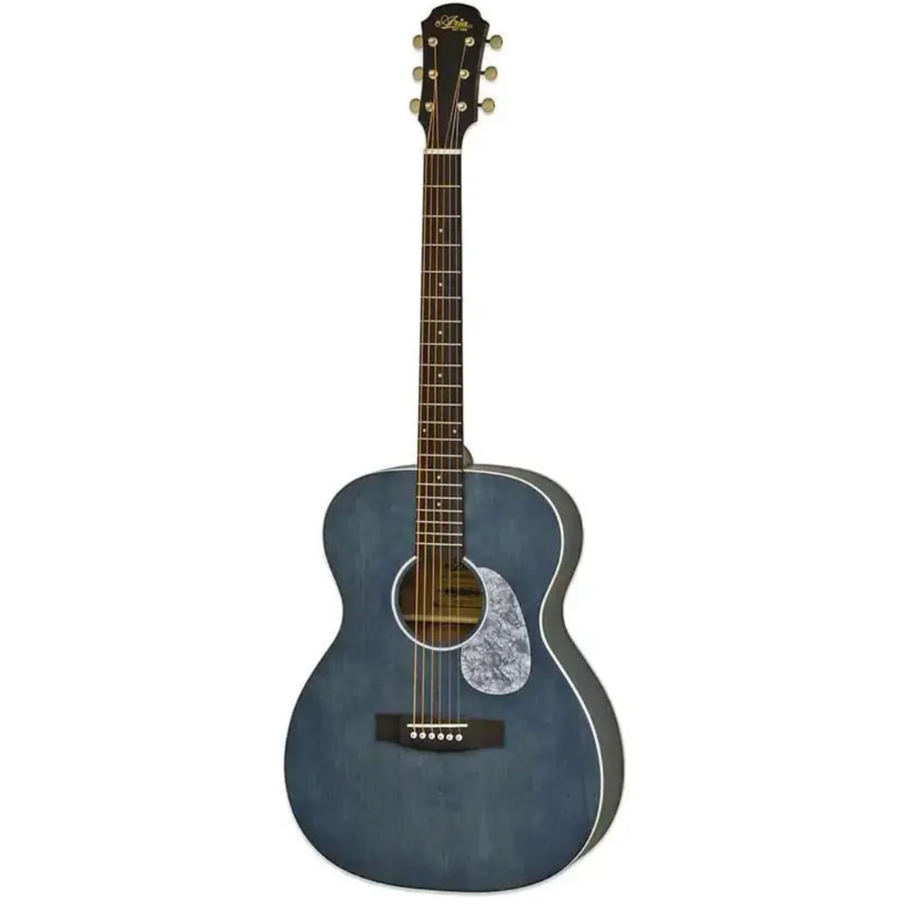 Aria 101-UP-STBL Urban Player Stained Blue Orchestra Guitar - Image 2
