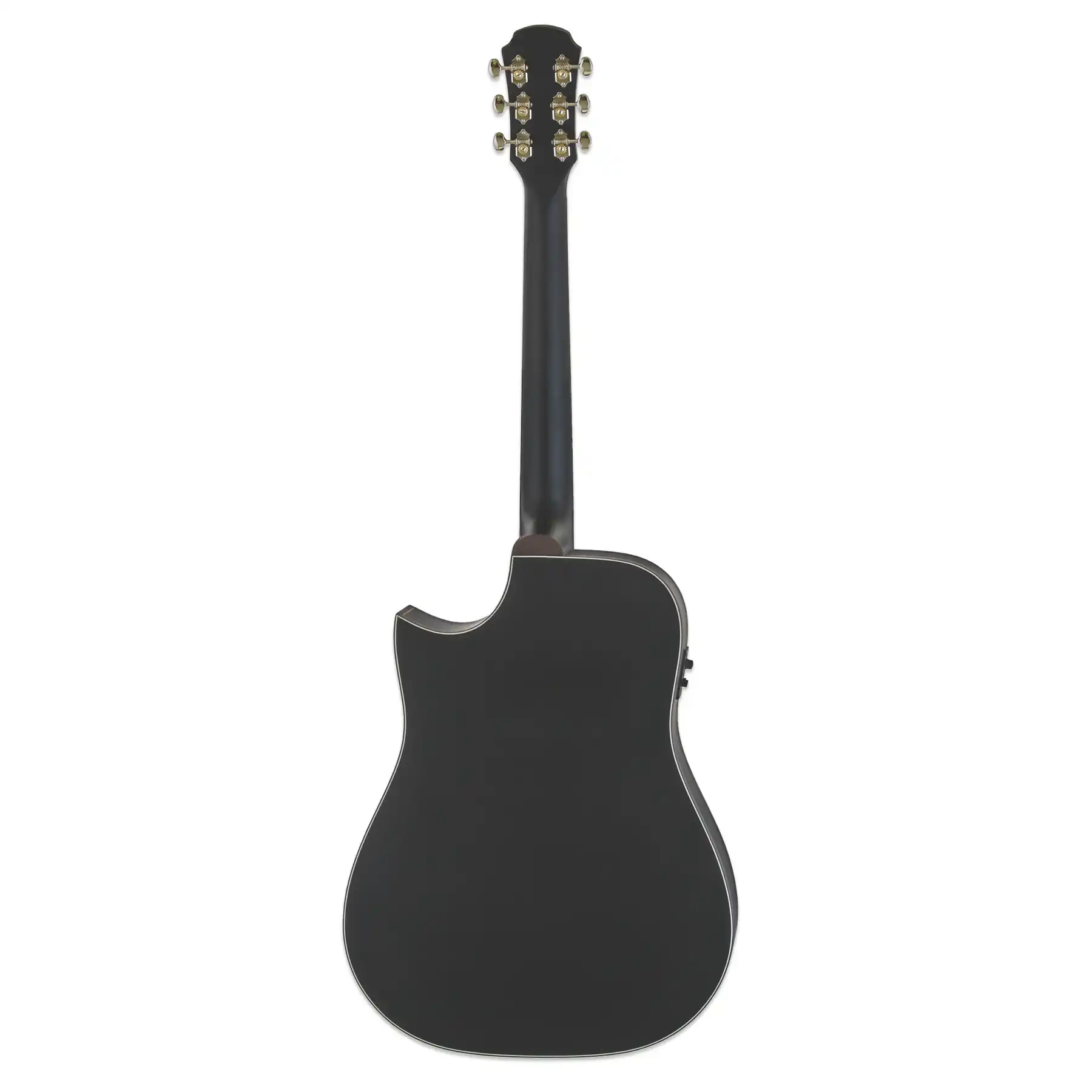 Aria 111-CE-MTBK Matte Black Acoustic Electric Dreadnought Guitar - Image 3