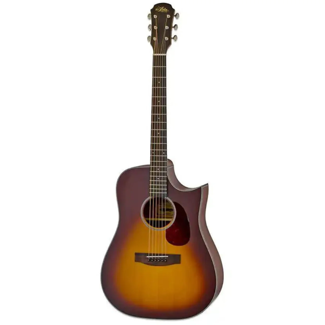 Aria 111-CE-MTTS Tobacco Sunburst Acoustic Electric Dreadnought Guitar - Image 2