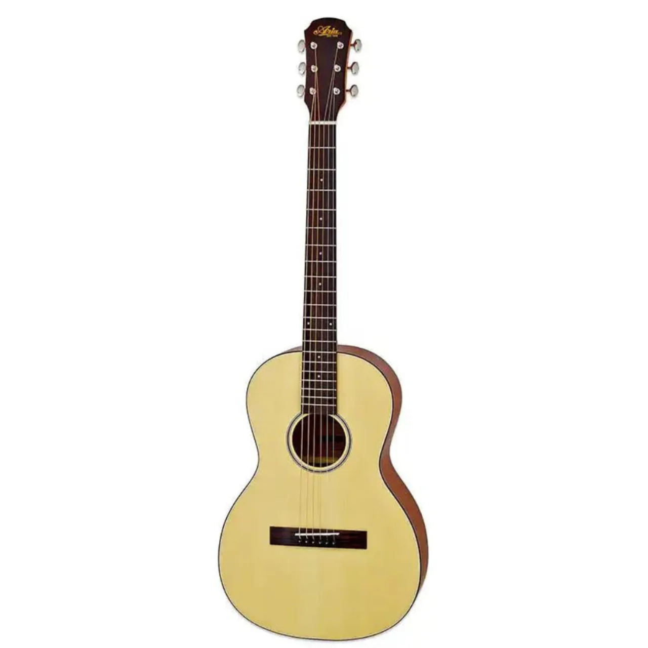 Aria 131-MTN Matte Natural Spruce Top Parlor Guitar - Image 2