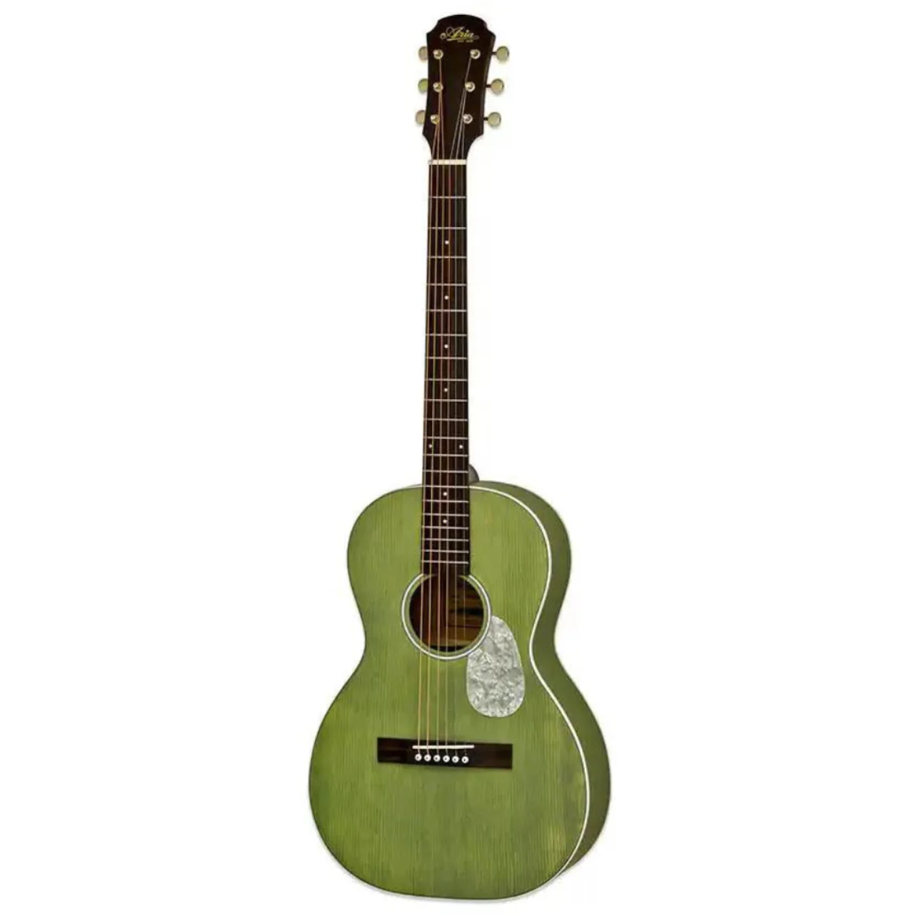 Aria 131-UP-STGR Urban Player Stained Green Parlor Guitar - Image 2