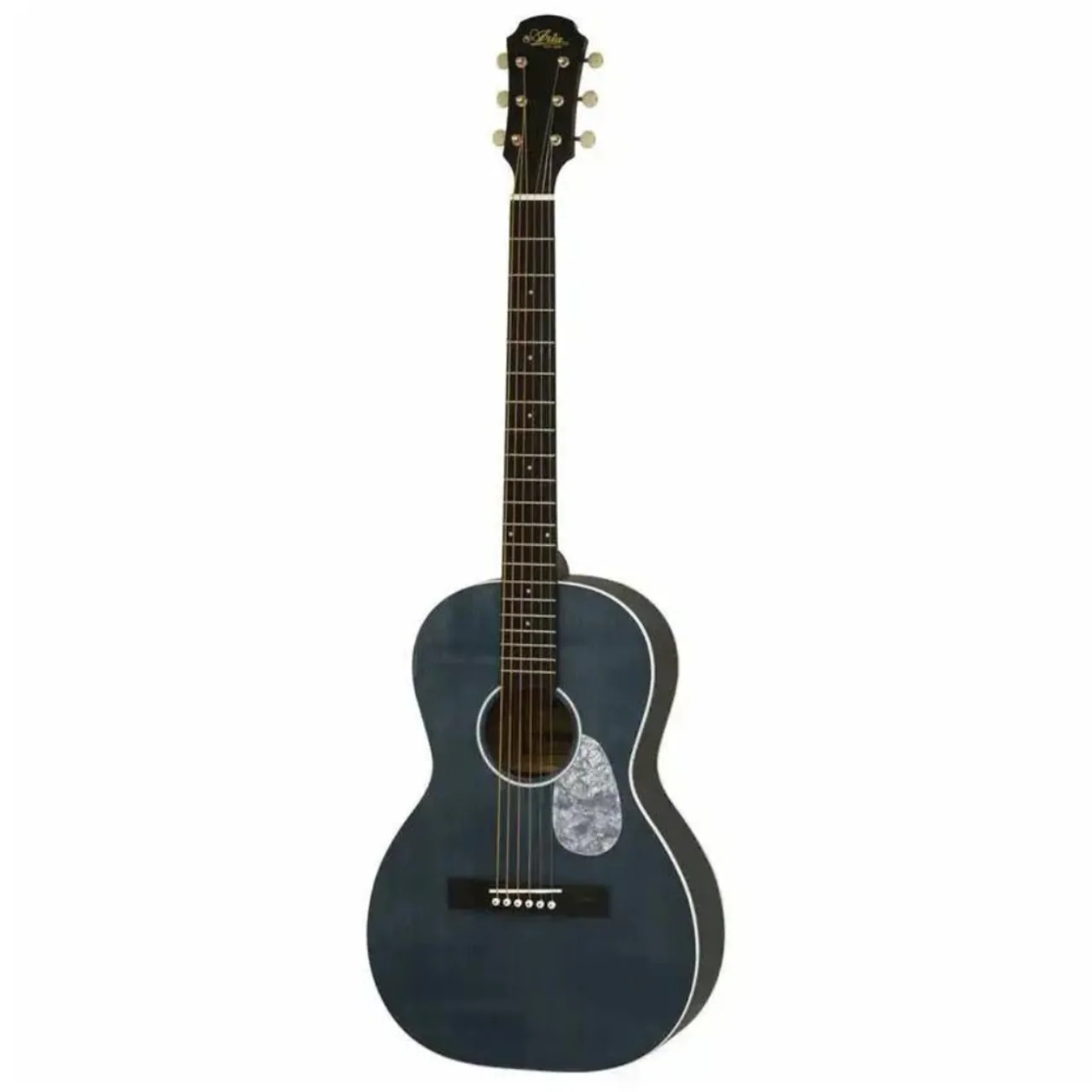 Aria 131-UP-STBL Urban Player Stained Blue Parlor Guitar - Image 2