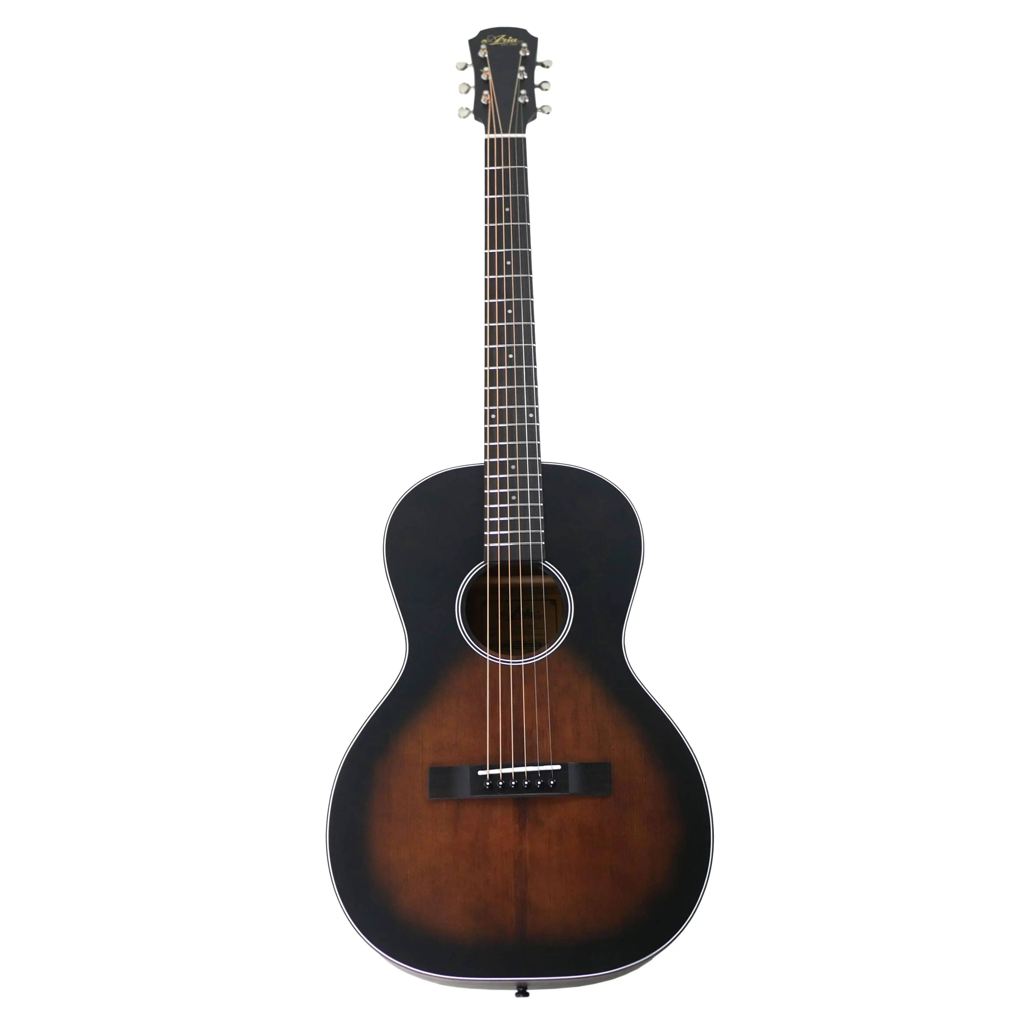 Aria 131DP-MUBR Delta Player Muddy Brown Acoustic Parlor Guitar - Image 4