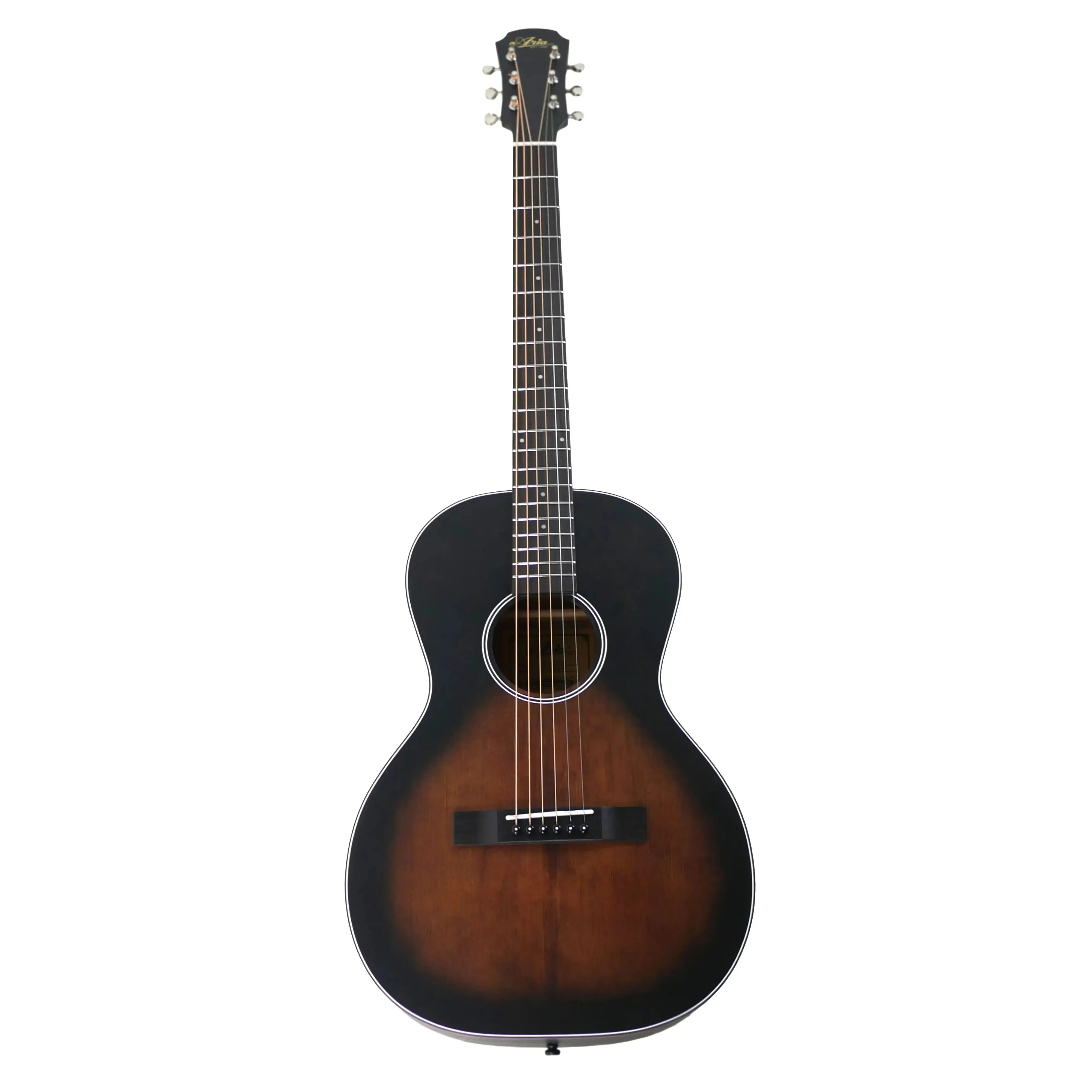 Aria 131DP-MUBR Delta Player Muddy Brown Acoustic Parlor Guitar - Blem - Image 4