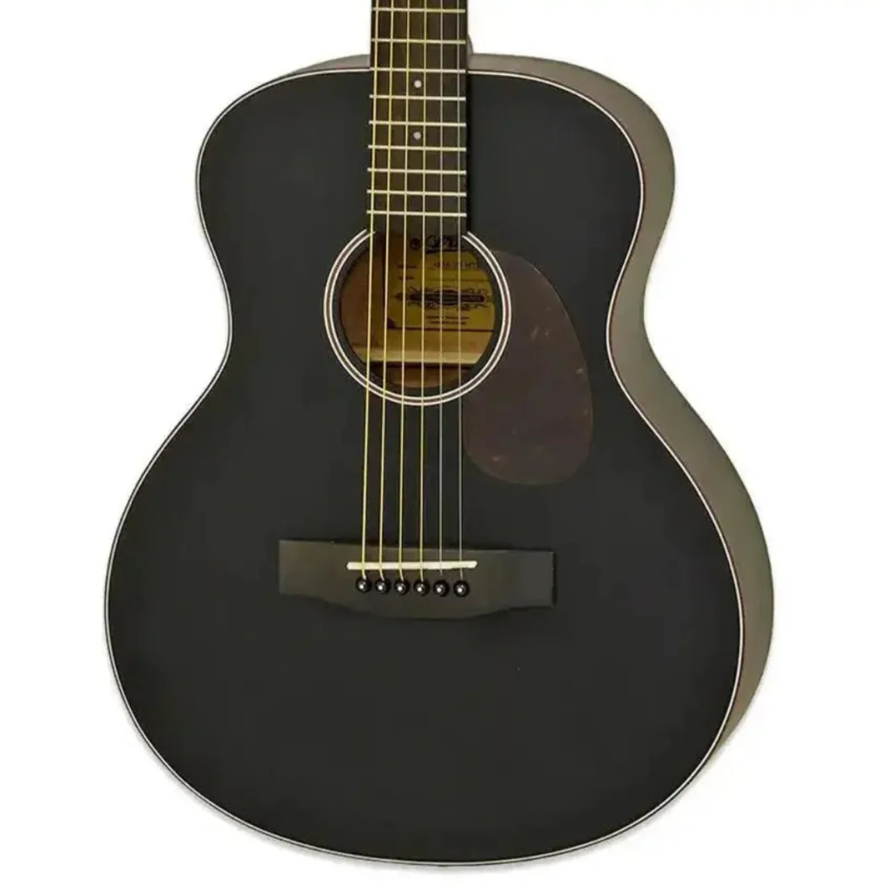 Aria 151-Lil' Matte Black Spruce Top Acoustic Guitar