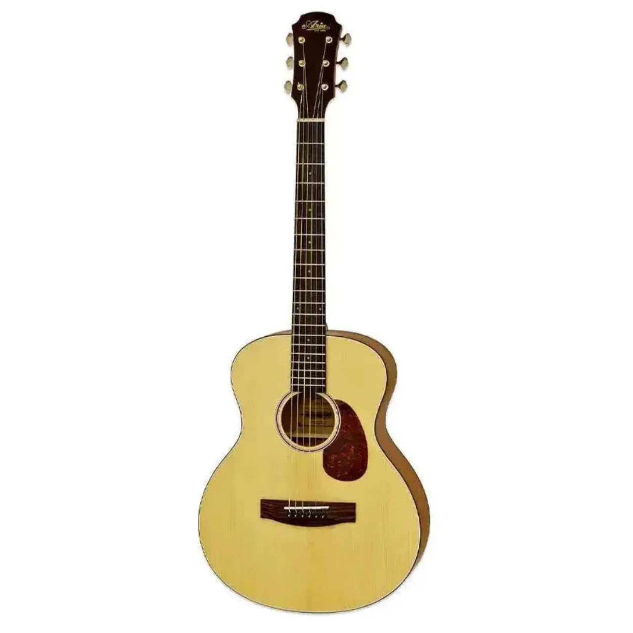 Aria 151-Lil'-MTN Natural Spruce Top Acoustic Guitar - Image 2