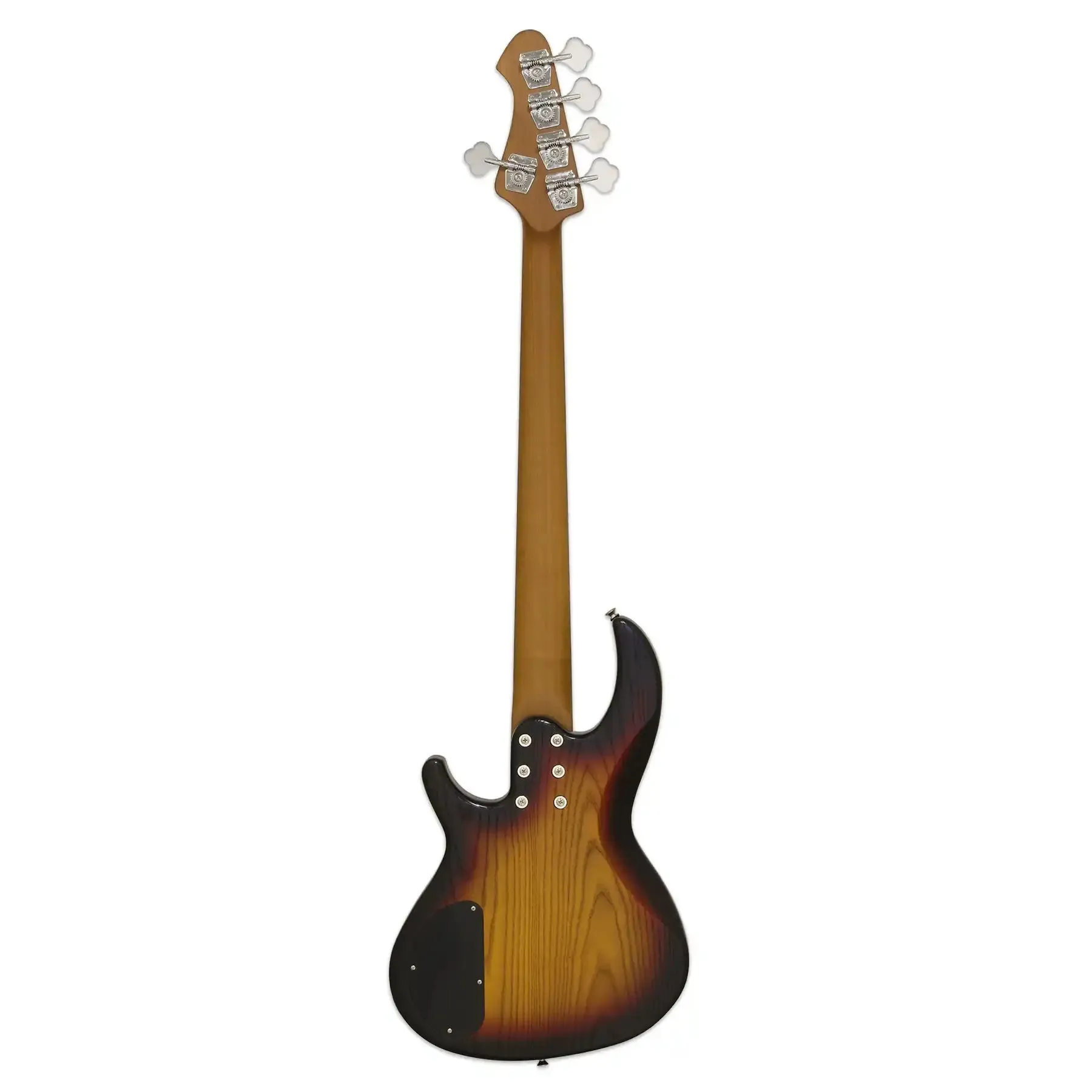 Aria 313-MK2/5 Detroit Pro II Hot Rod Collection Electric Bass - 5-String Open-Pore Sunburst - Image 4