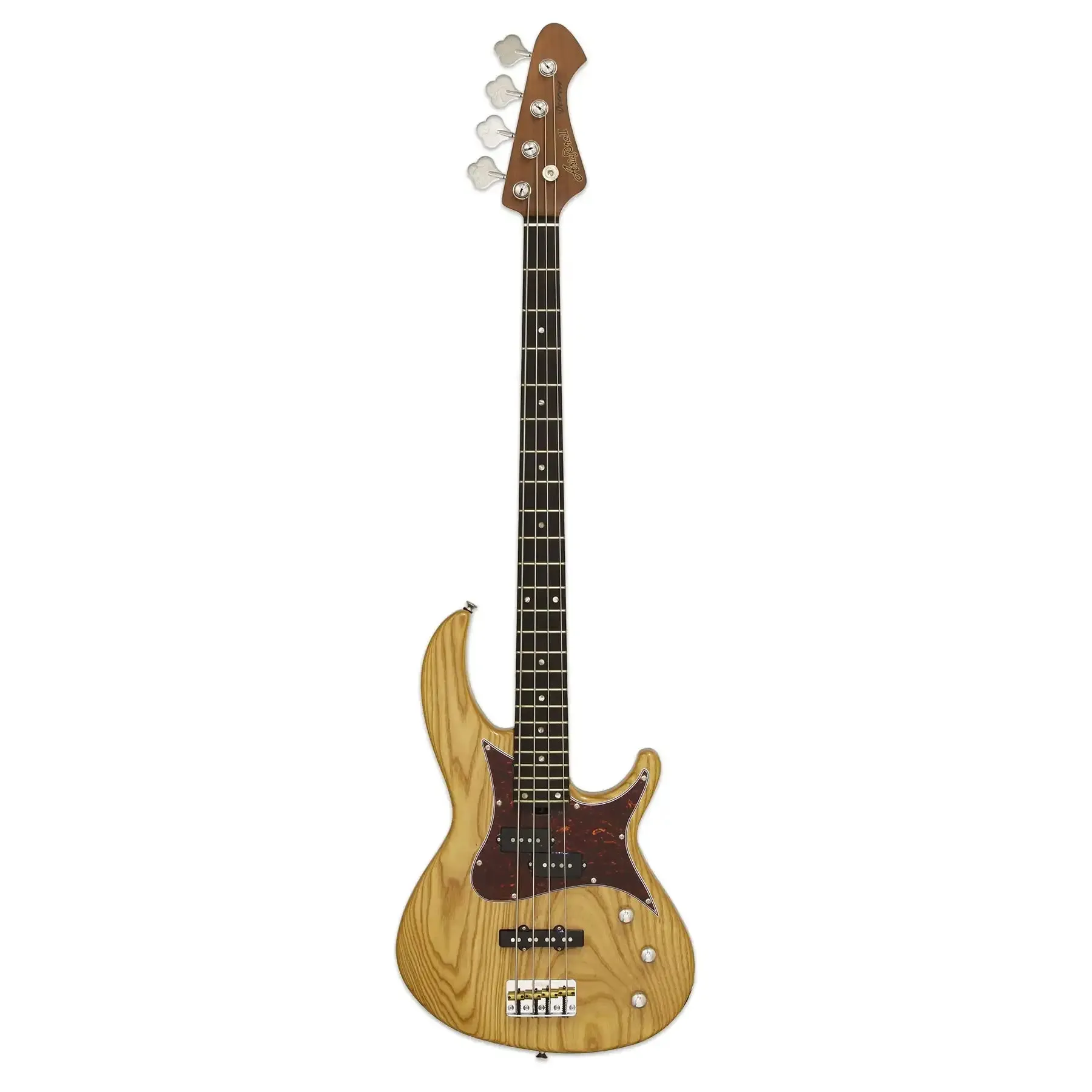 Aria 313-MK2 Detroit Pro II Hot Rod Collection Electric Bass - Open-Pore Natural - Image 3