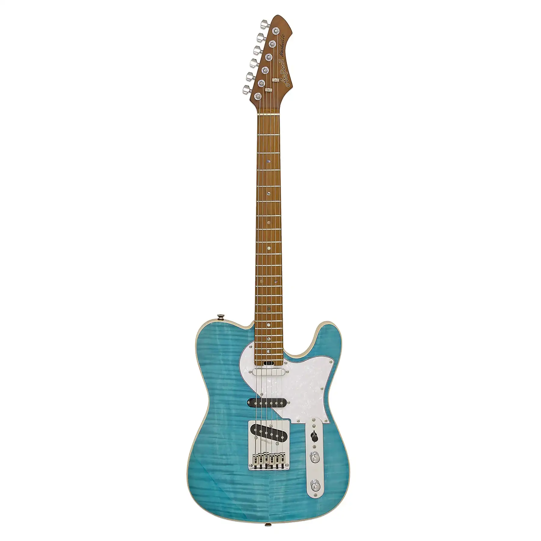 Aria 615-MK2 Nashville Hot Rod Collection Electric Guitar - Turquoise Blue - Image 3