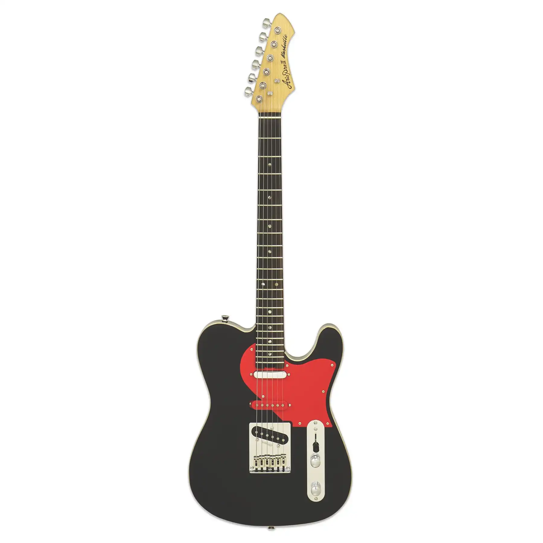 Aria 615-WJ Nashville Hot Rod Collection Electric Guitar - Black - Image 3
