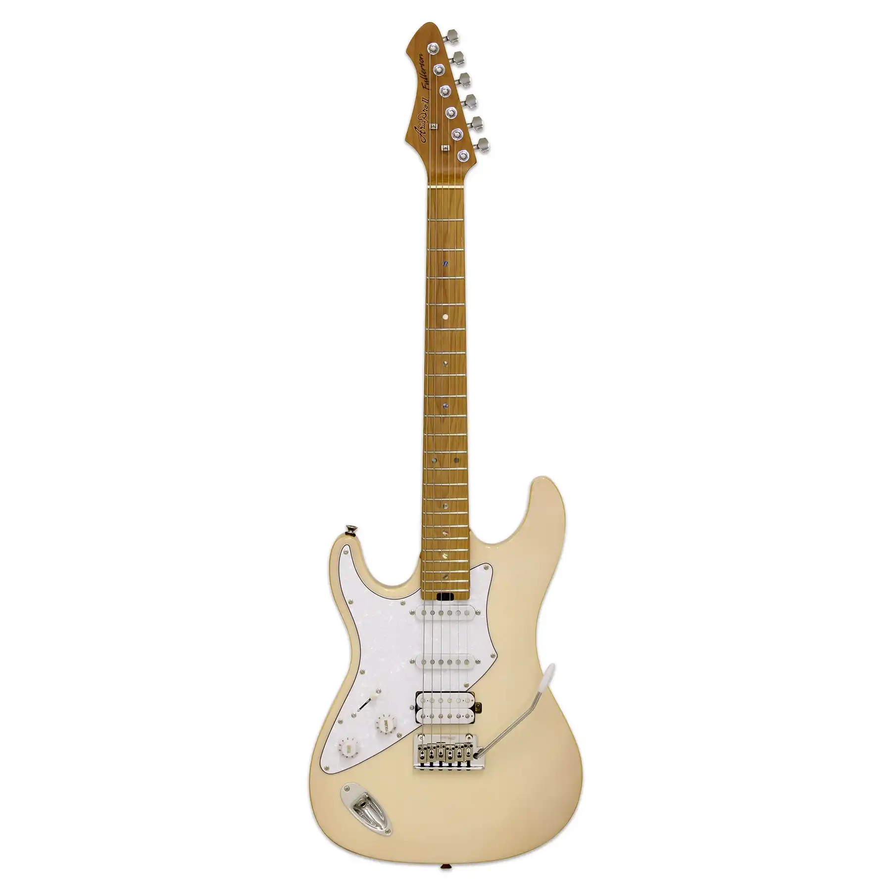 Aria 714-JH Fullerton Hot Rod Collection Electric Guitar - Marble White - Image 3