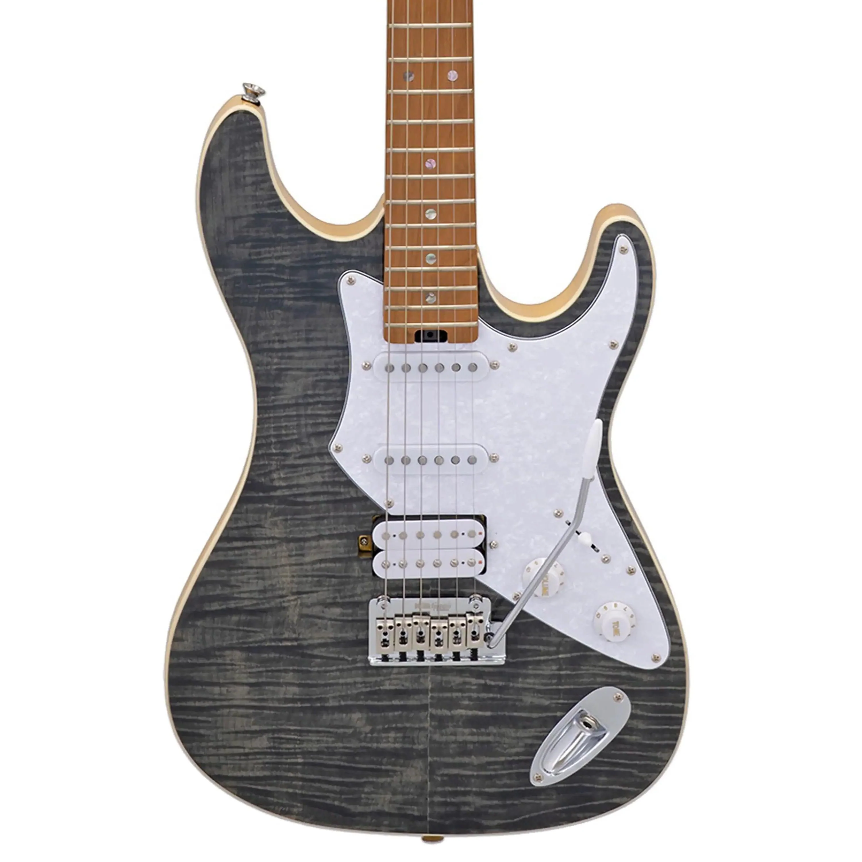 Aria 714-MK2 Fullerton Hot Rod Collection Electric Guitar - Black Diamond