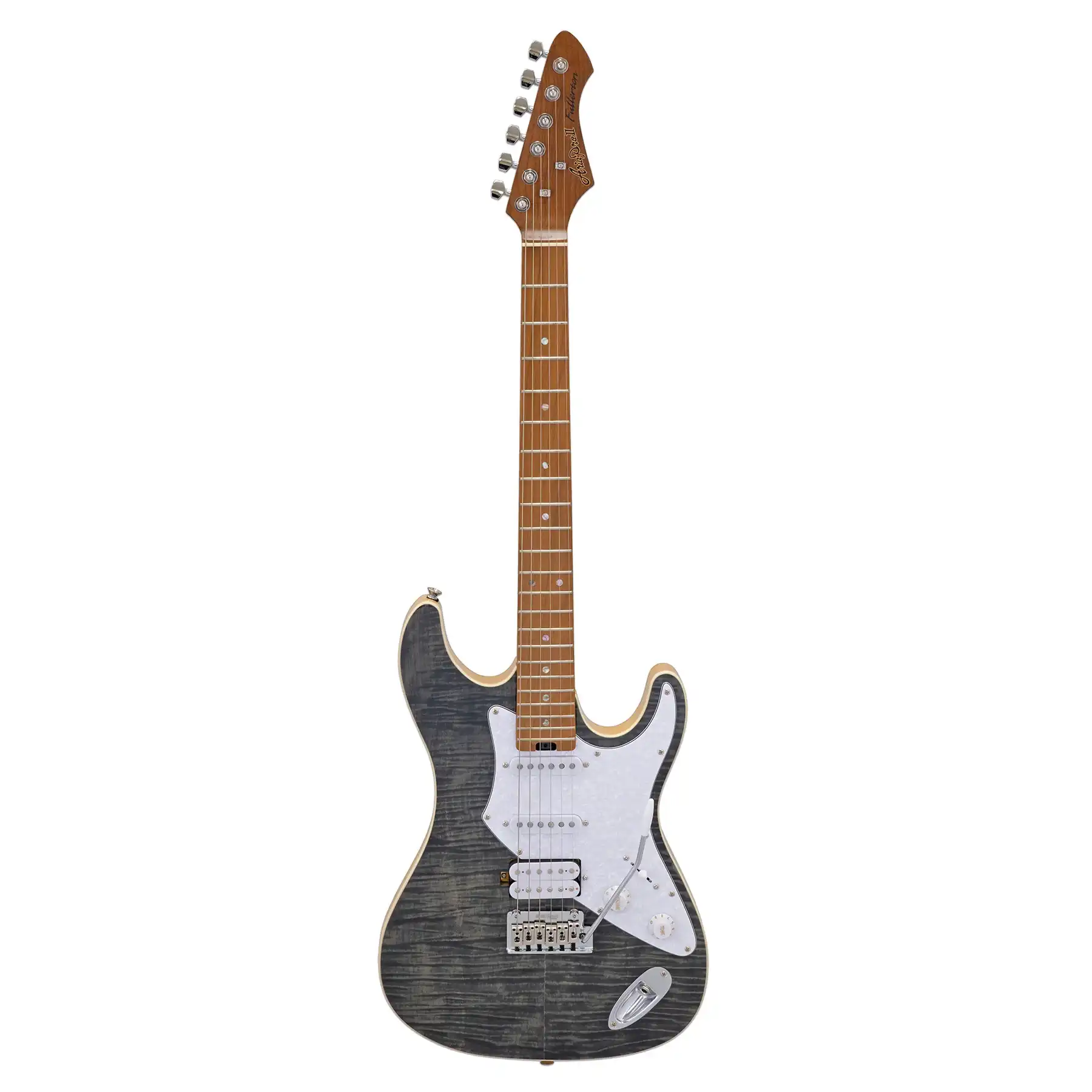 Aria 714-MK2 Fullerton Hot Rod Collection Electric Guitar - Black Diamond - Image 3