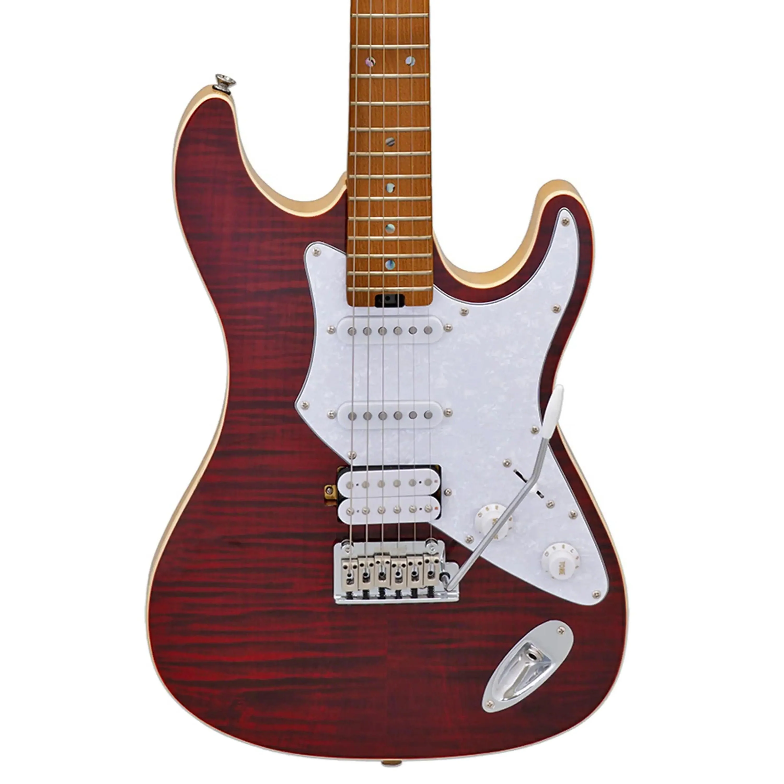 Aria 714-MK2 Fullerton Hot Rod Collection Electric Guitar - Ruby Red