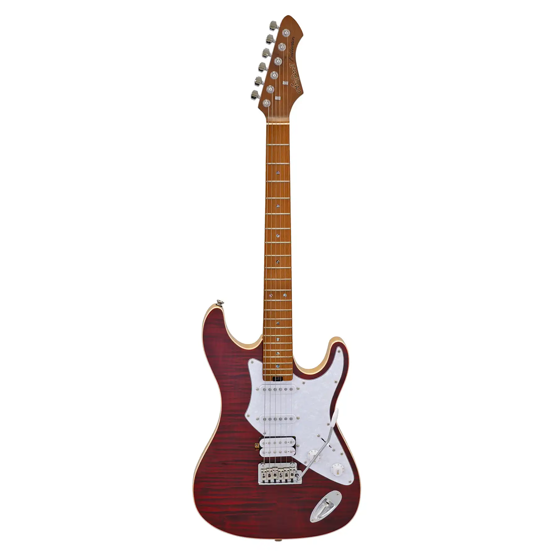 Aria 714-MK2 Fullerton Hot Rod Collection Electric Guitar - Ruby Red - Image 3
