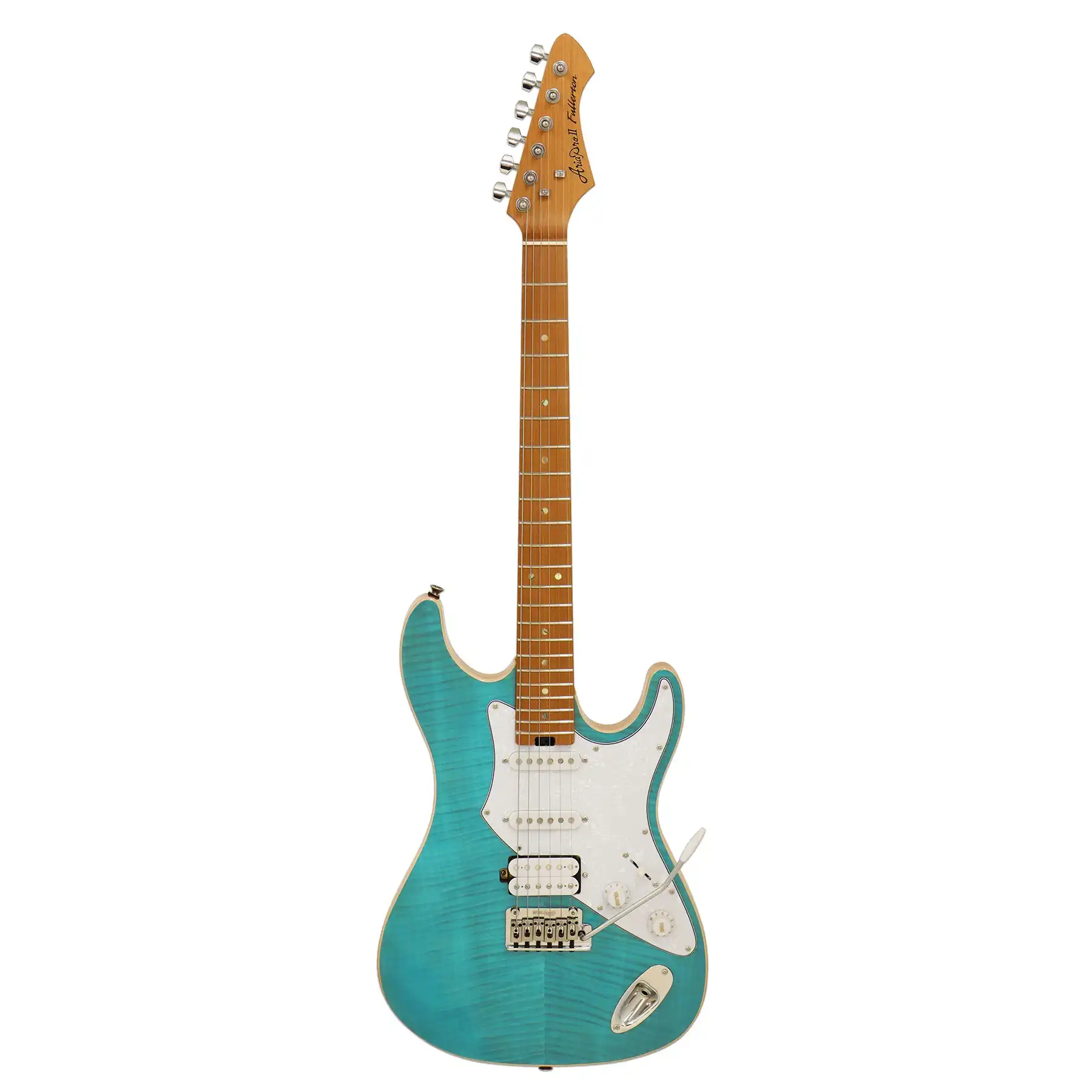 Aria 714-MK2 Fullerton Hot Rod Collection Electric Guitar - Turquoise Blue - Image 3