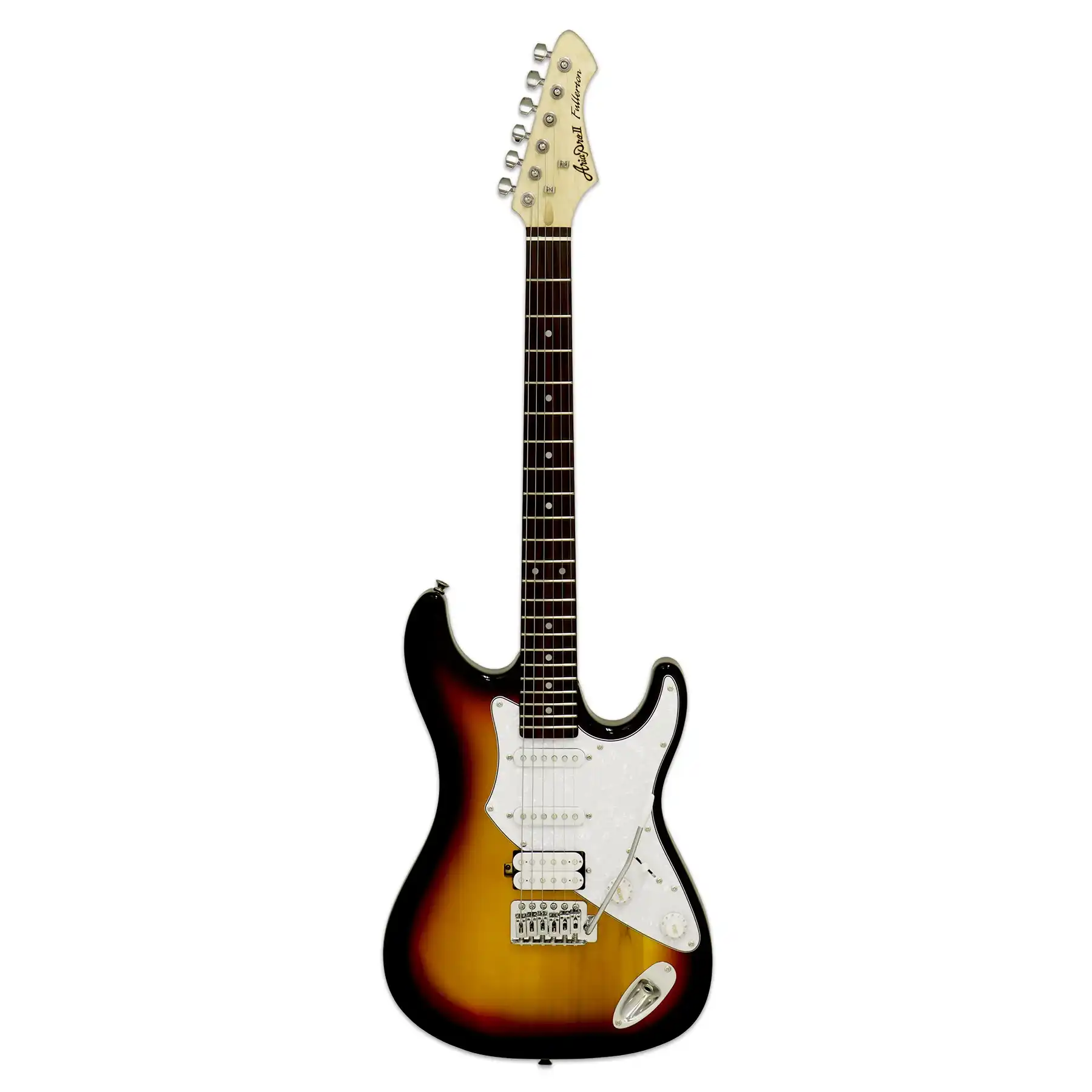 Aria 714-STD Fullerton Hot Rod Collection Electric Guitar - 3 Tone Sunburst - Image 3