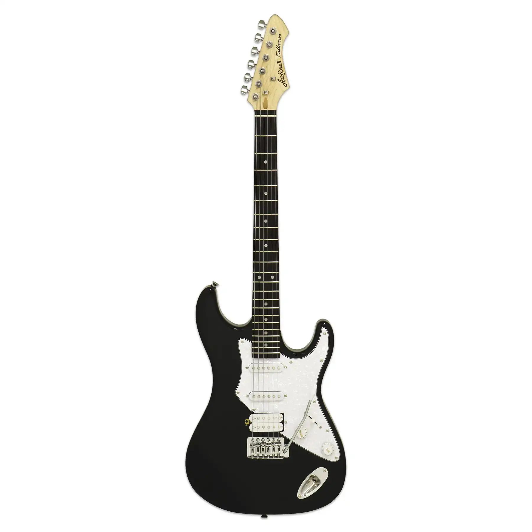 Aria 714-STD Fullerton Hot Rod Collection Electric Guitar - Black - Image 3