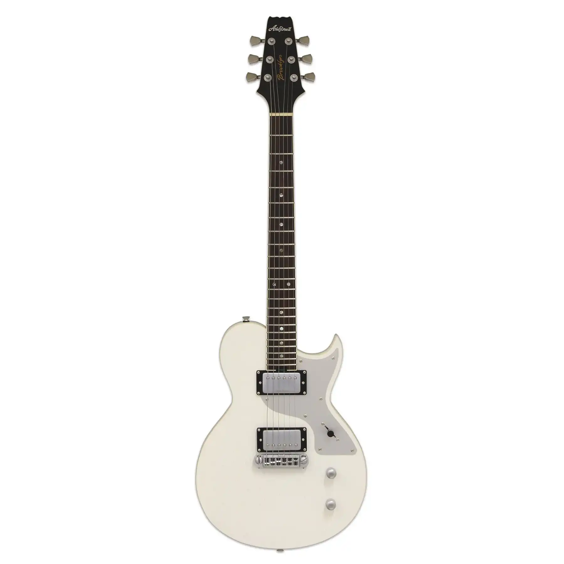 Aria 718-MK2 Brooklyn Hot Rod Collection Electric Guitar - Open Pore White - Image 3