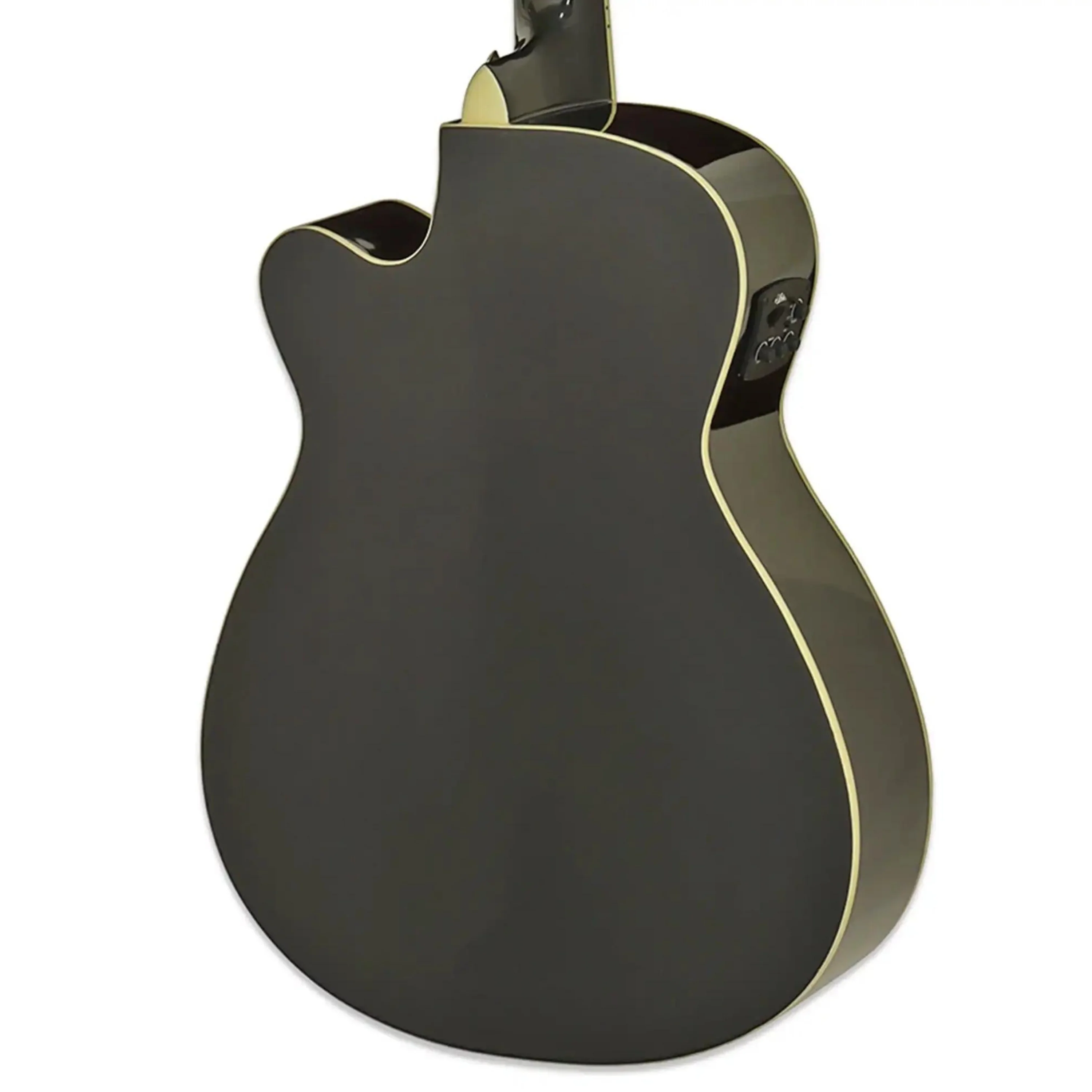 Aria AFN-15CE Prodigy Series Acoustic Electric Guitar - Black - Image 2