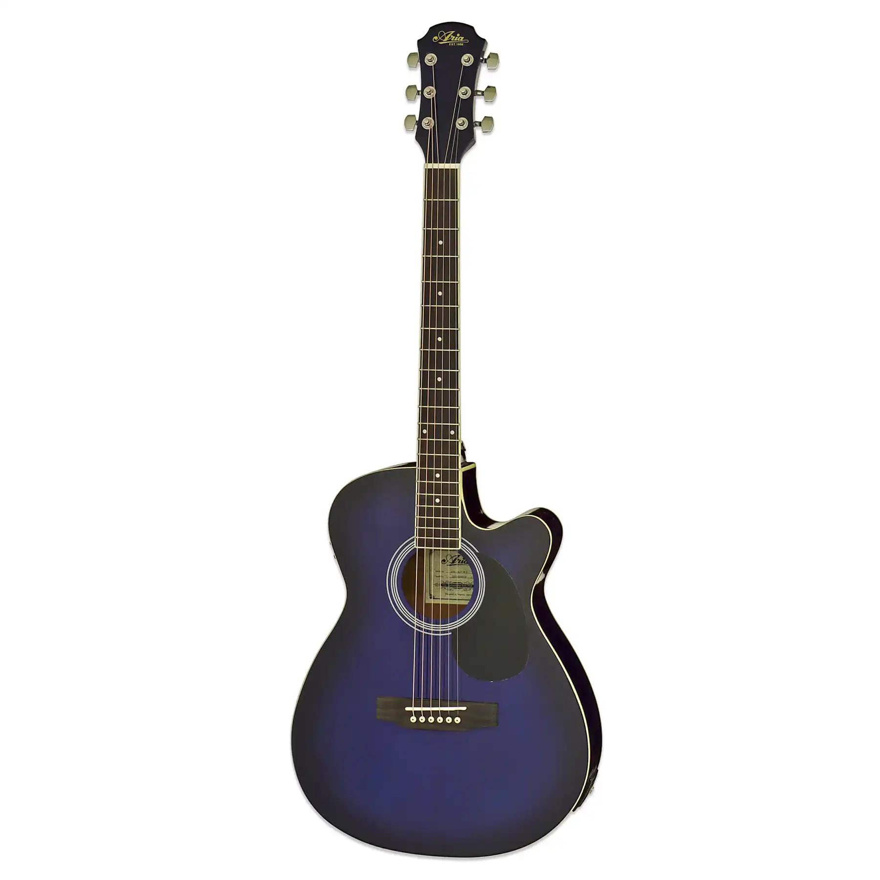 Aria AFN-15CE Prodigy Series Acoustic Electric Guitar - Blue Shade - Image 3