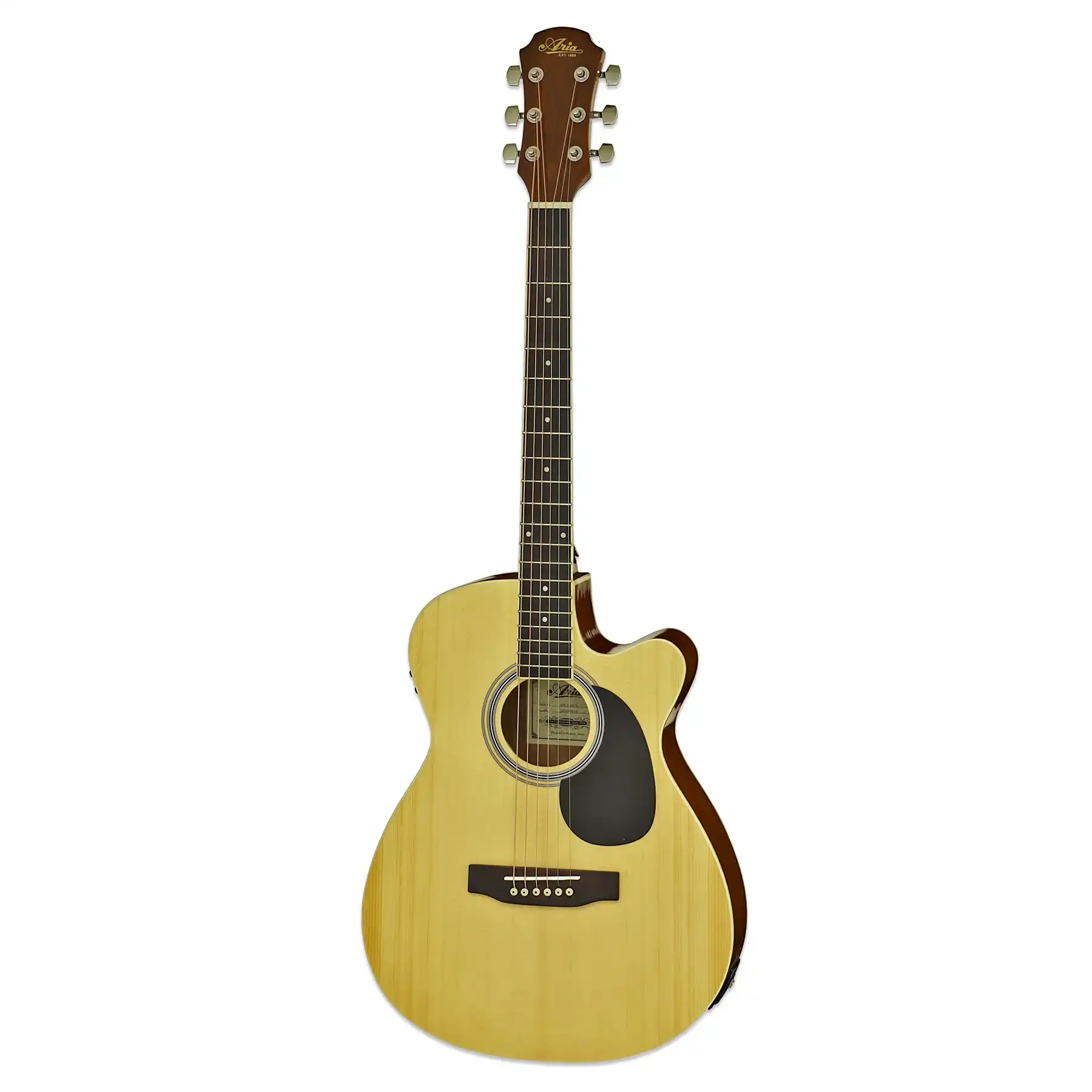 Aria AFN-15CE Prodigy Series Acoustic Electric Guitar - Natural - Image 3