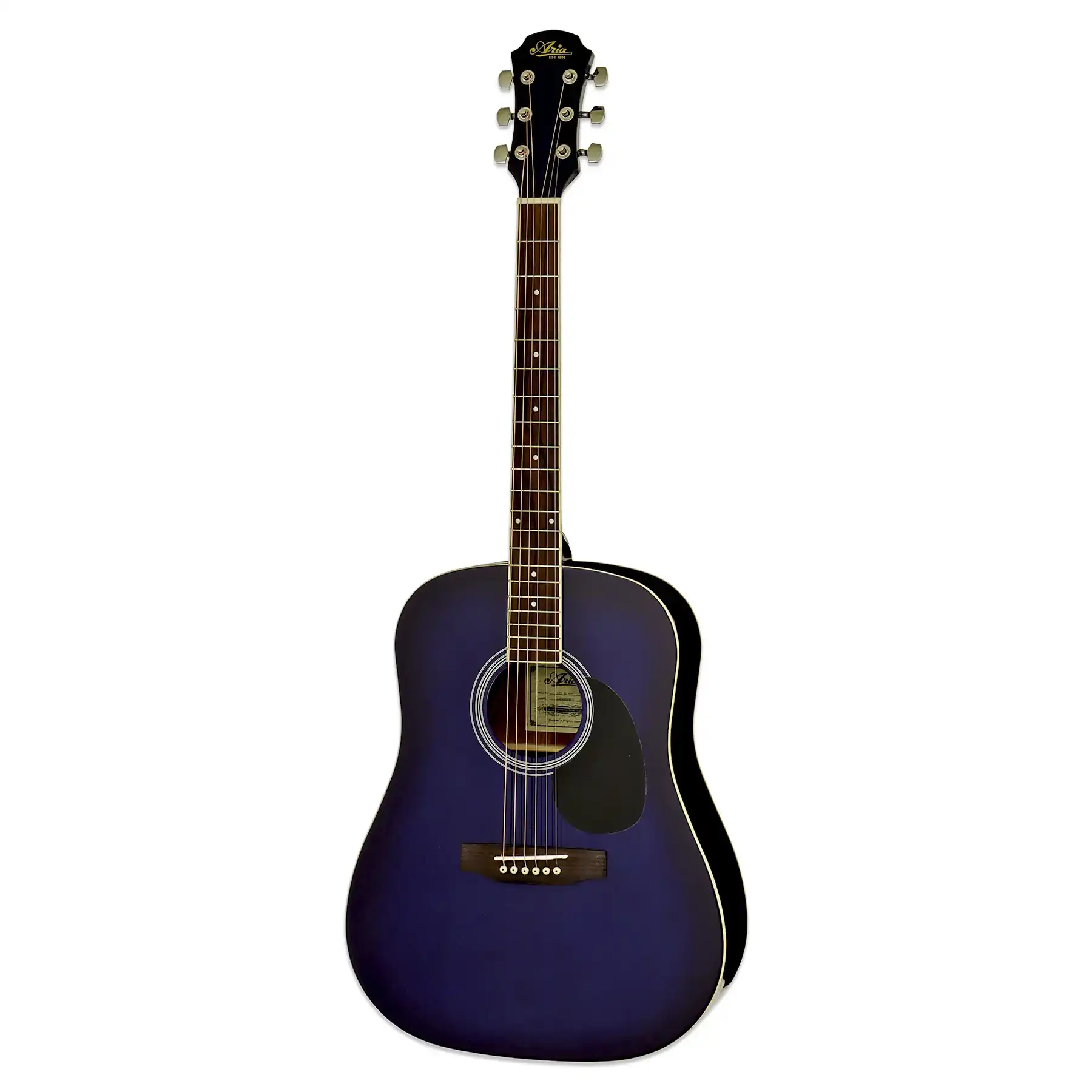 Aria AWN-15 Prodigy Series Acoustic Dreadnought Guitar - Blue Shade - Image 3