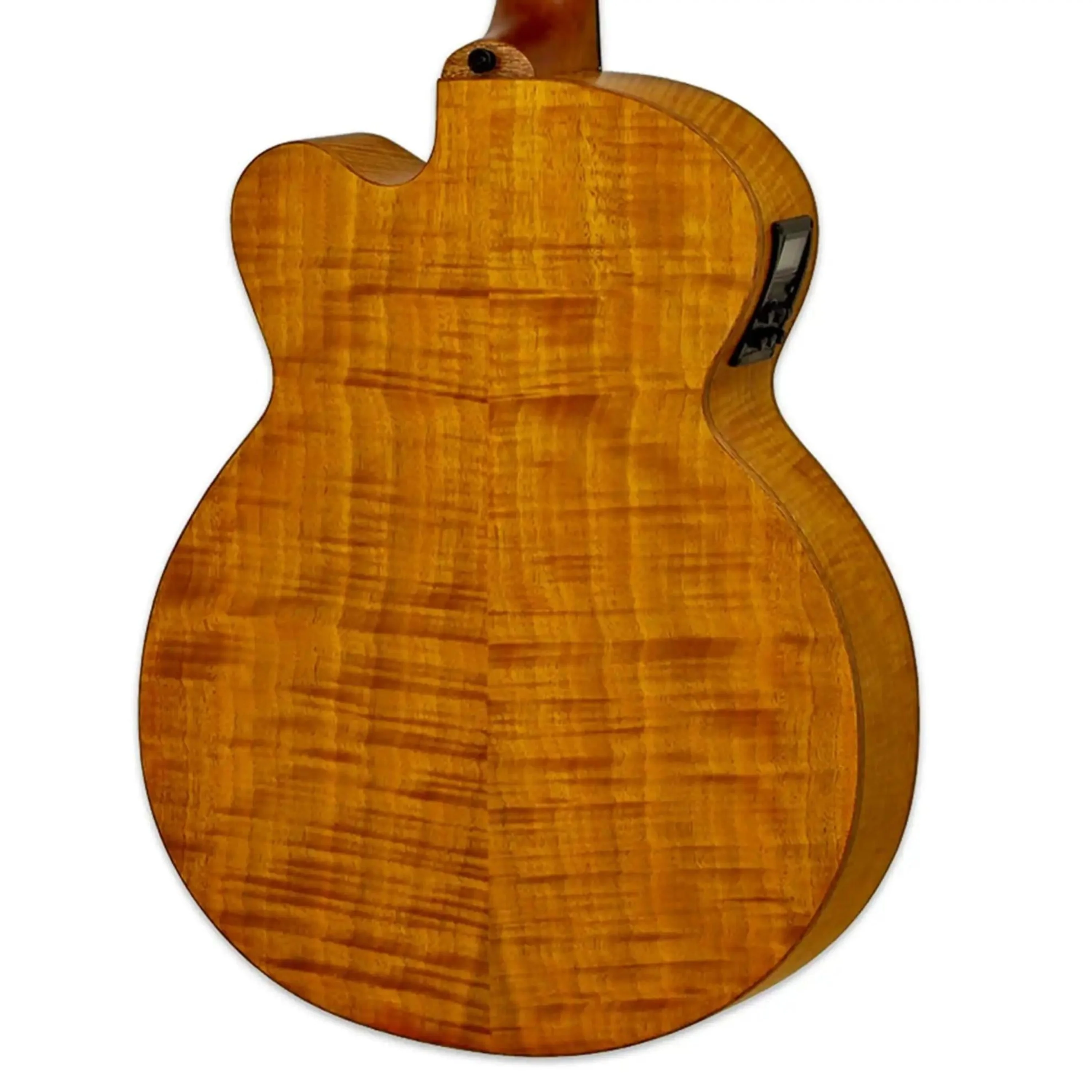 Aria FEB-F2/FL Acoustic Electric Fretless Bass Guitar - Stained Brown - Image 2