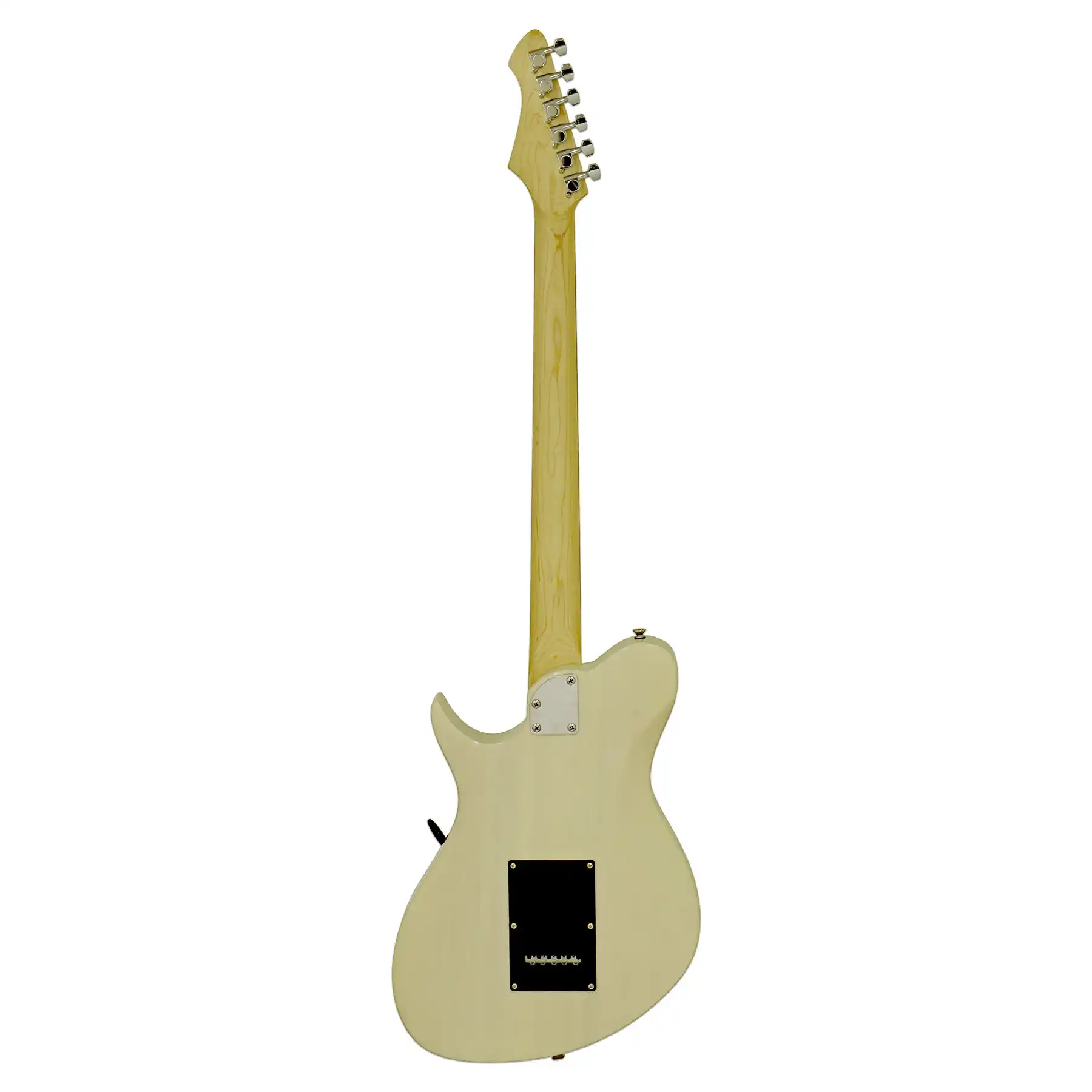 Aria J-B’tone Pro II Baritone Electric Guitar - See-Through Vintage White - Image 4