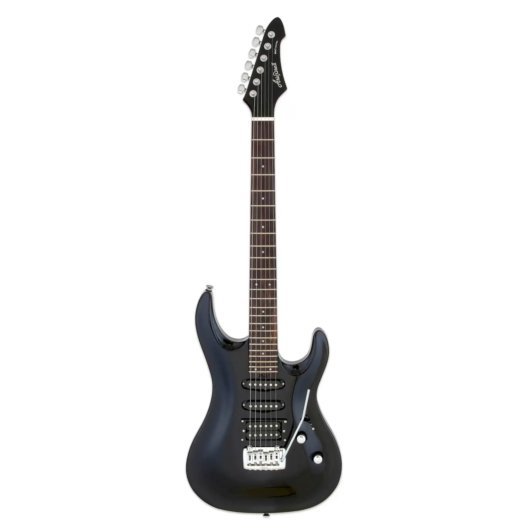 Aria MAC-STD Pro II Electric Guitar - Metallic Black - Image 3