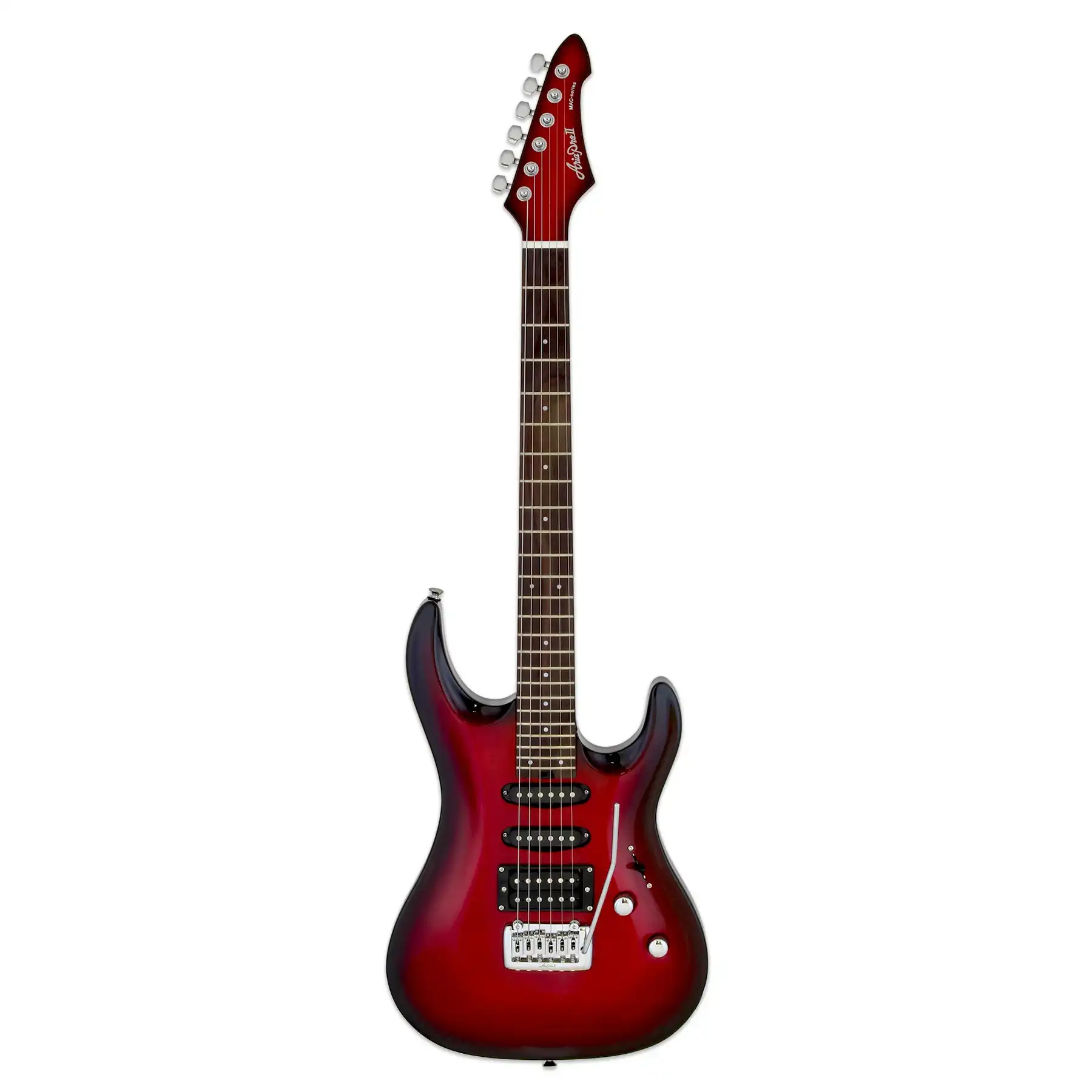 Aria MAC-STD Pro II Electric Guitar - Metallic Red Shade - Image 3