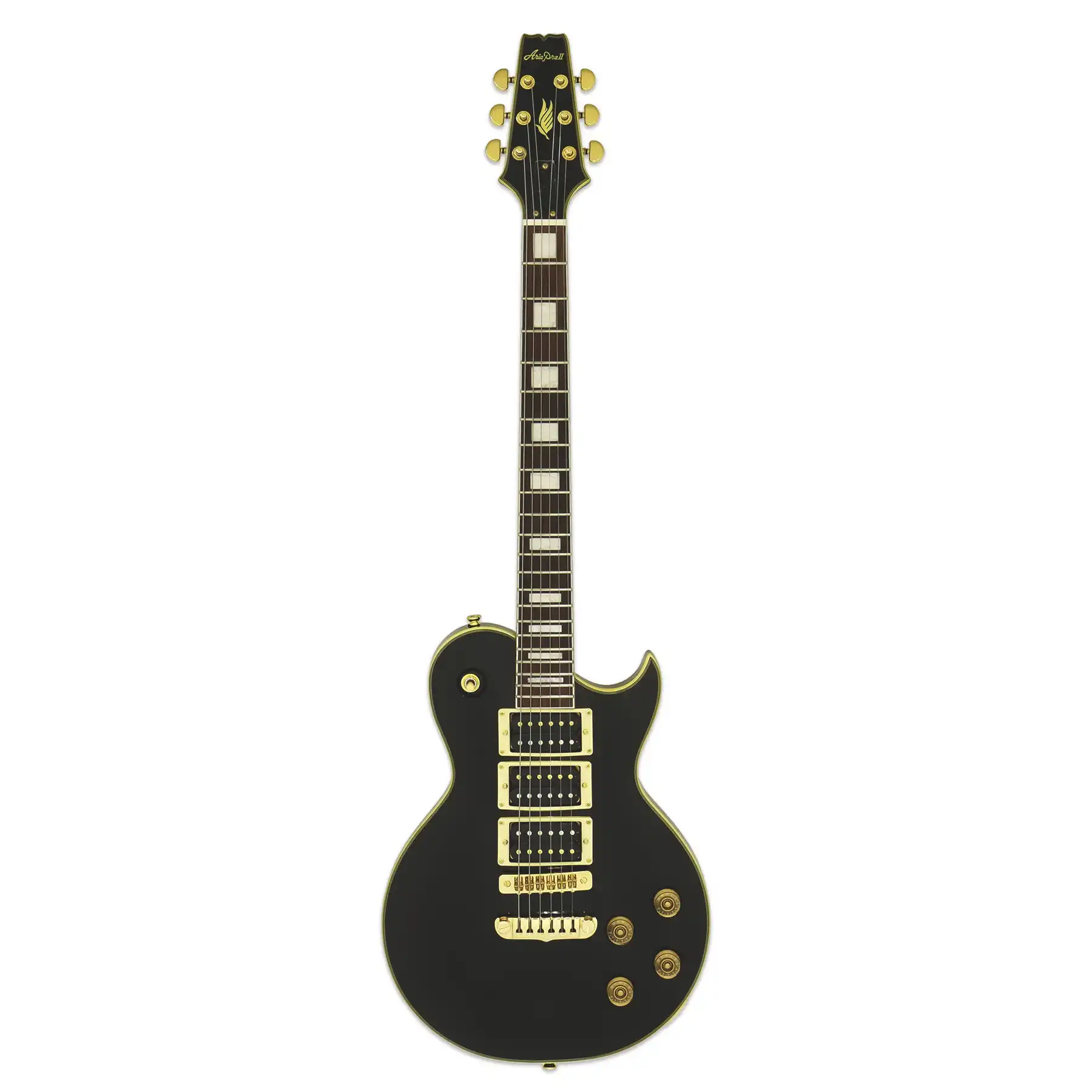 Aria PE-350PF Pro II Tribute Collection Electric Guitar - Aged Black - Image 3