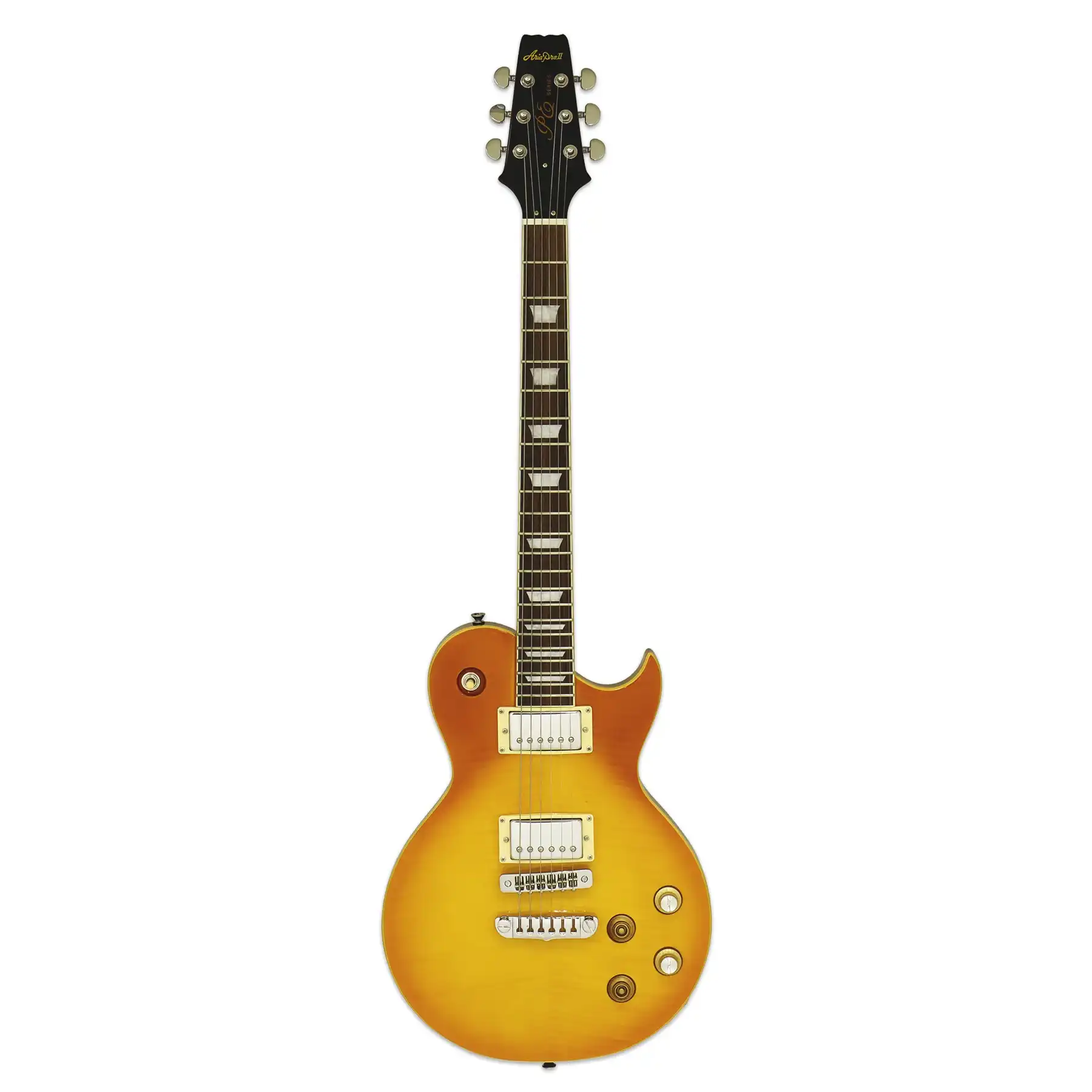 Aria PE-350PG Pro II Tribute Collection Electric Guitar - Aged Lemon Drop - Image 3