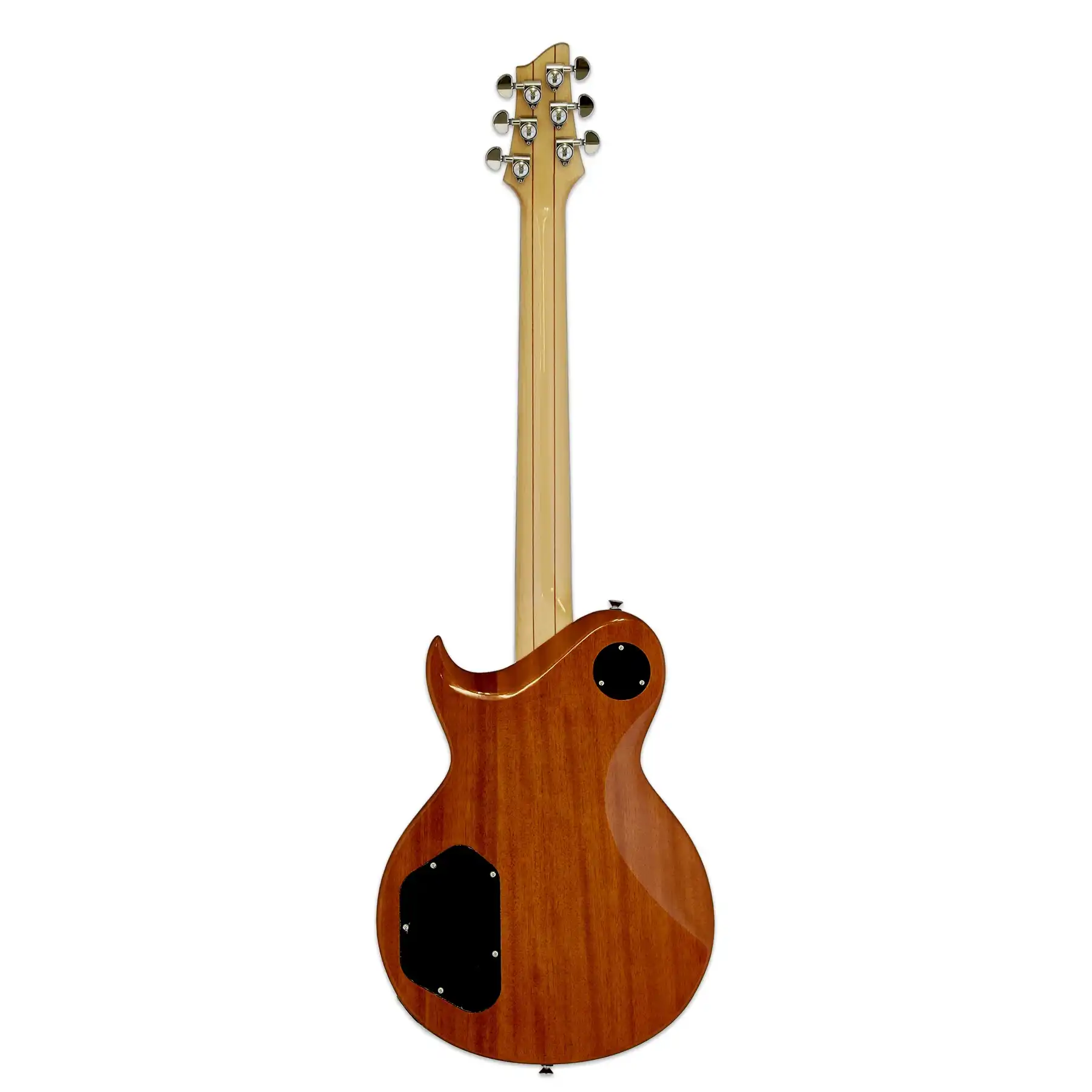 Aria PE-480 Pro II Electric Guitar - Transparent Emerald Blue - Image 4