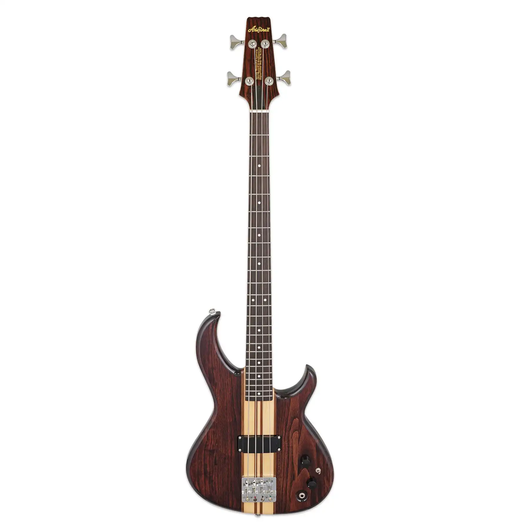 Aria SB-700-WA Aria Pro II Ash Electric Bass - Walnut - Image 4