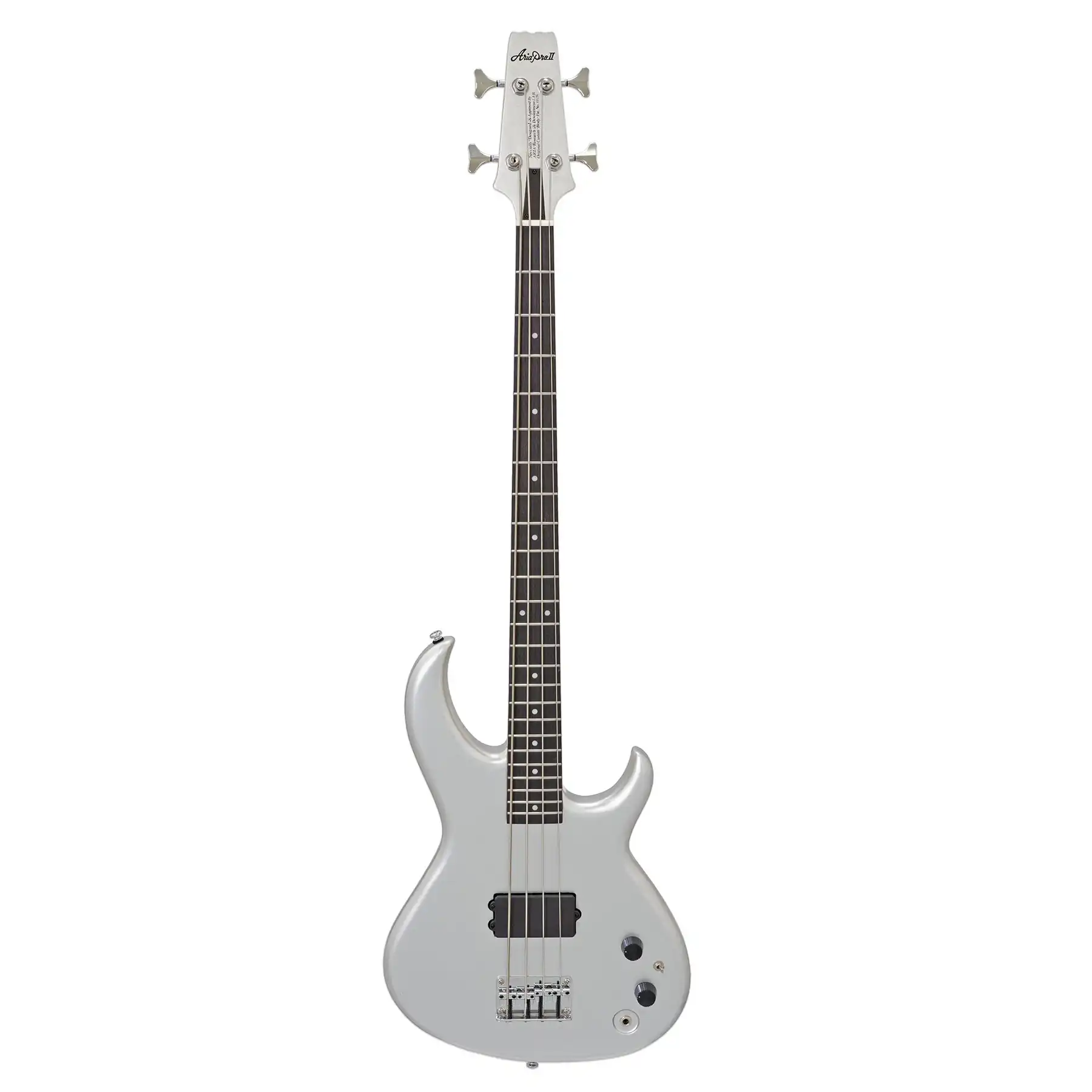 Aria SB-ONE Aria Pro II Electric Bass - Silver - Image 3
