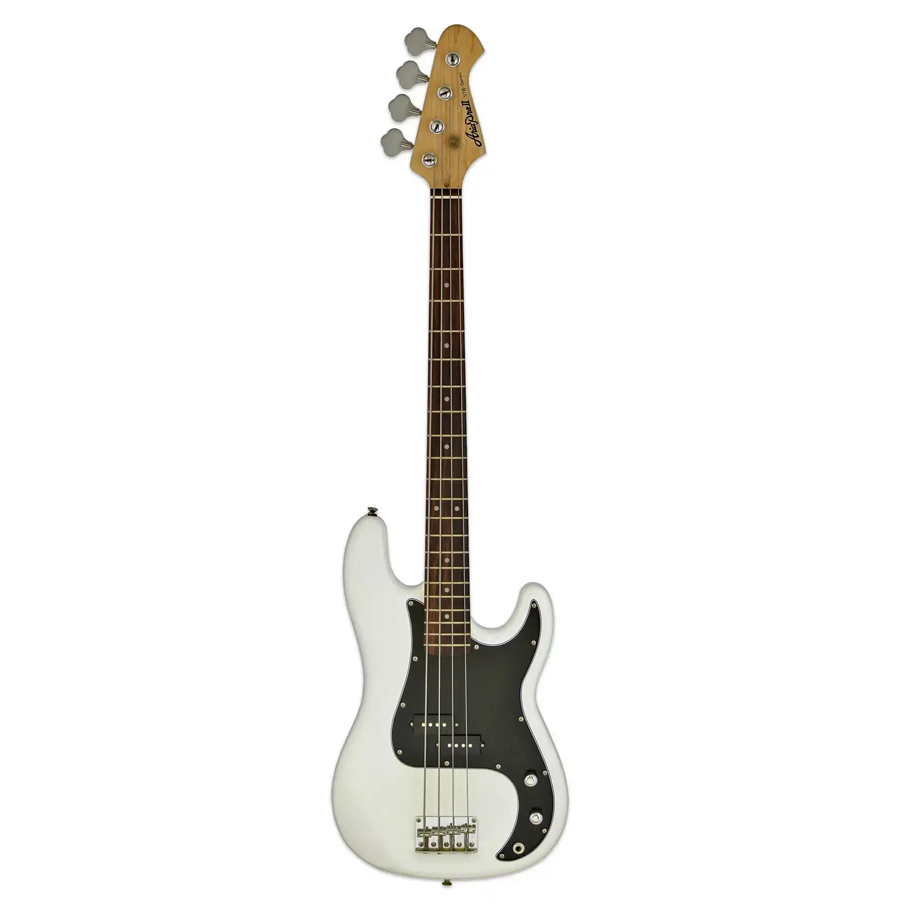 Aria STB-PB/B Pro II Electric Bass - White - Image 3