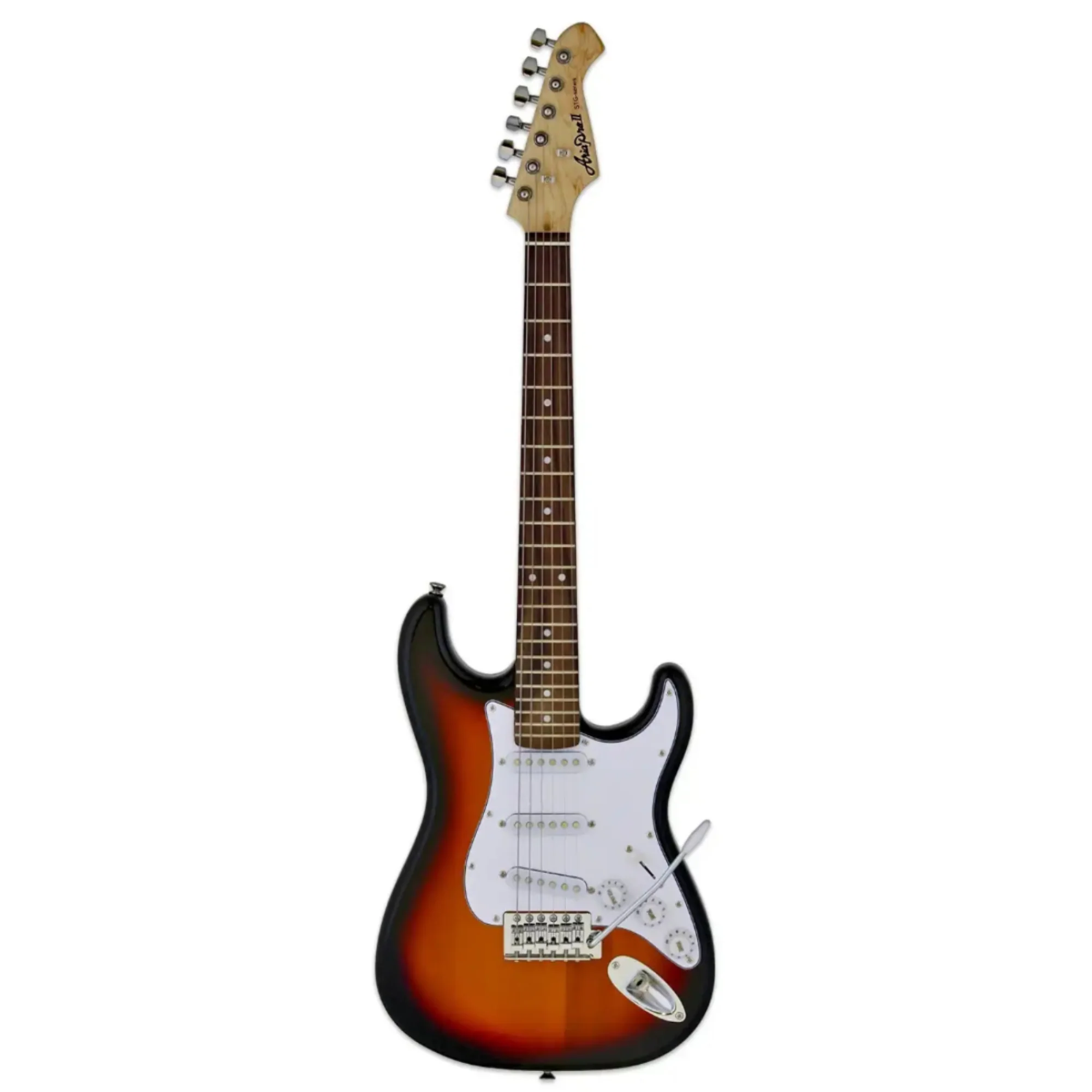 Aria STG-MINI Pro II Electric Guitar - 3 Tone Sunburst - Image 3