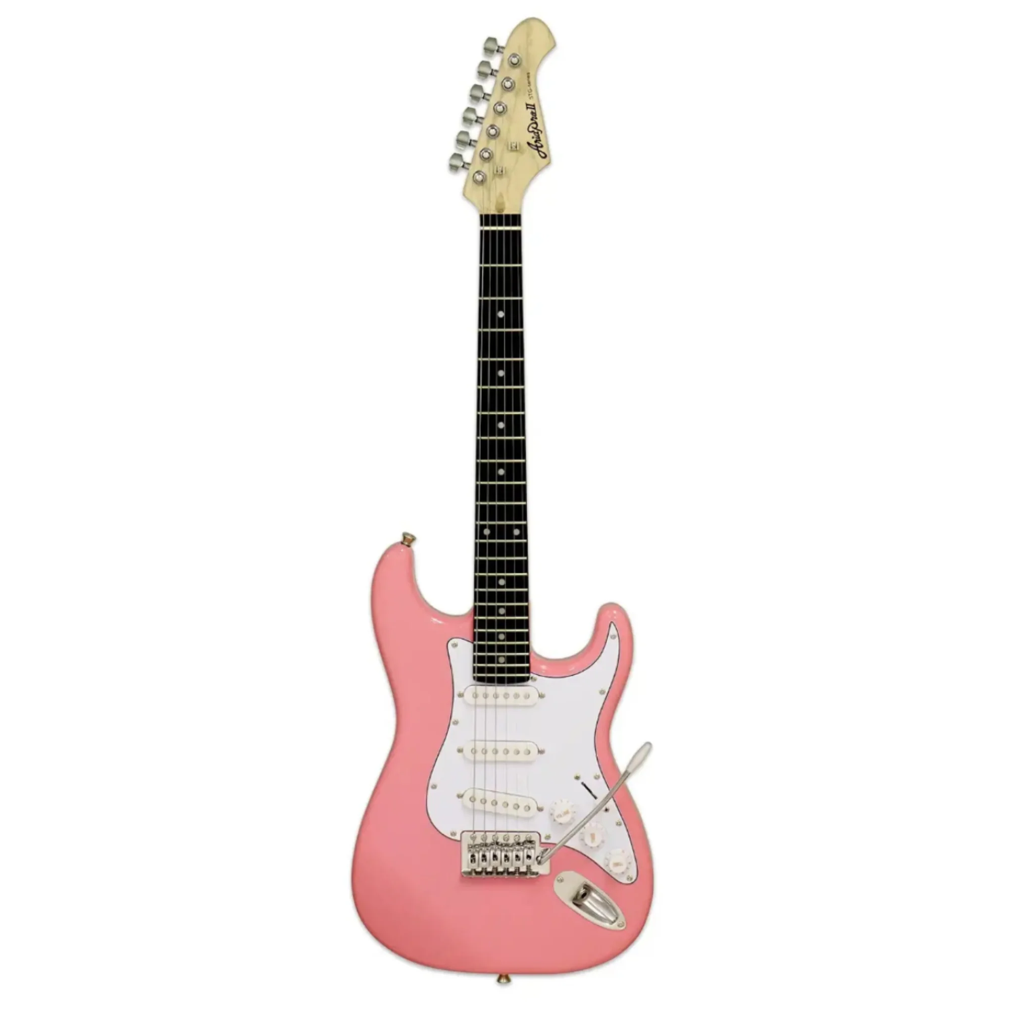 Aria STG-MINI Pro II Electric Guitar - Kawaii Pink - Image 3