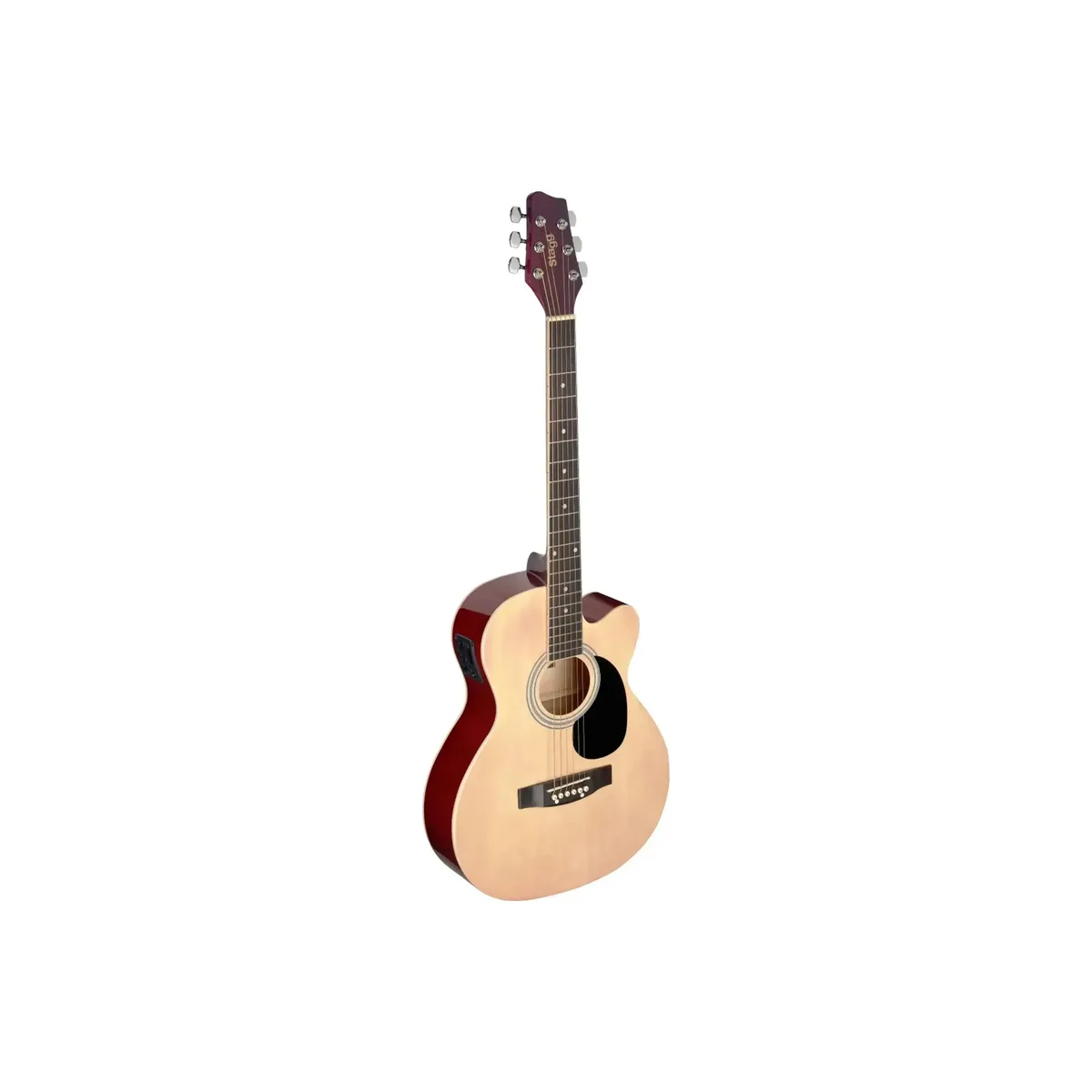 Stagg SA20ACE Auditorium Acoustic-Electric Guitar - Natural - Image 2