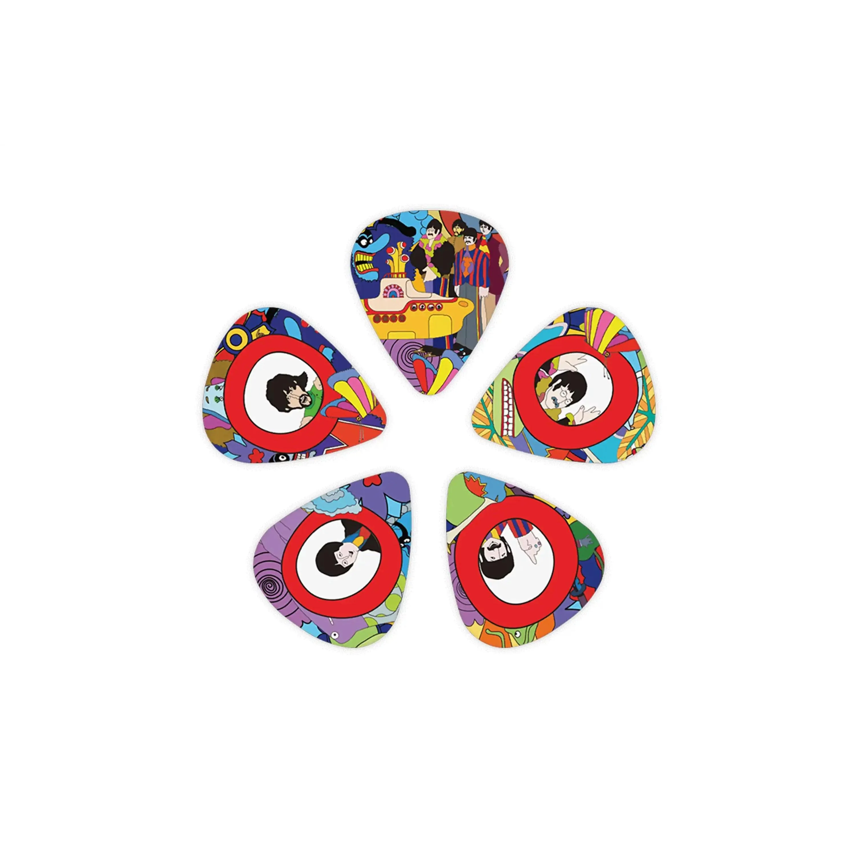 D'Addario Beatles Yellow Submarine Picks Light .50mm - 10 Pack - Image 2