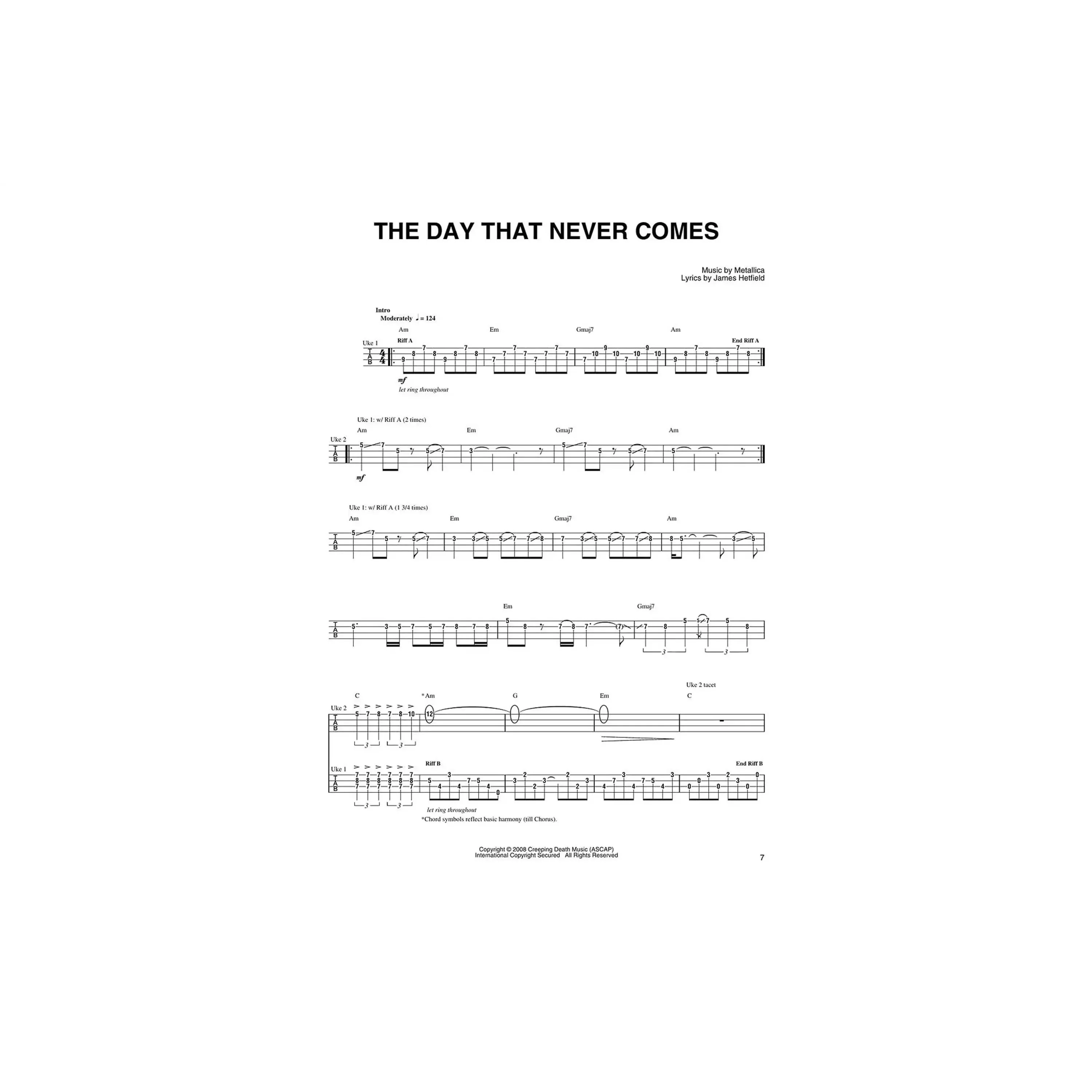 Best of Metallica for Ukulele Ukulele/Vocal with Tab - Image 3