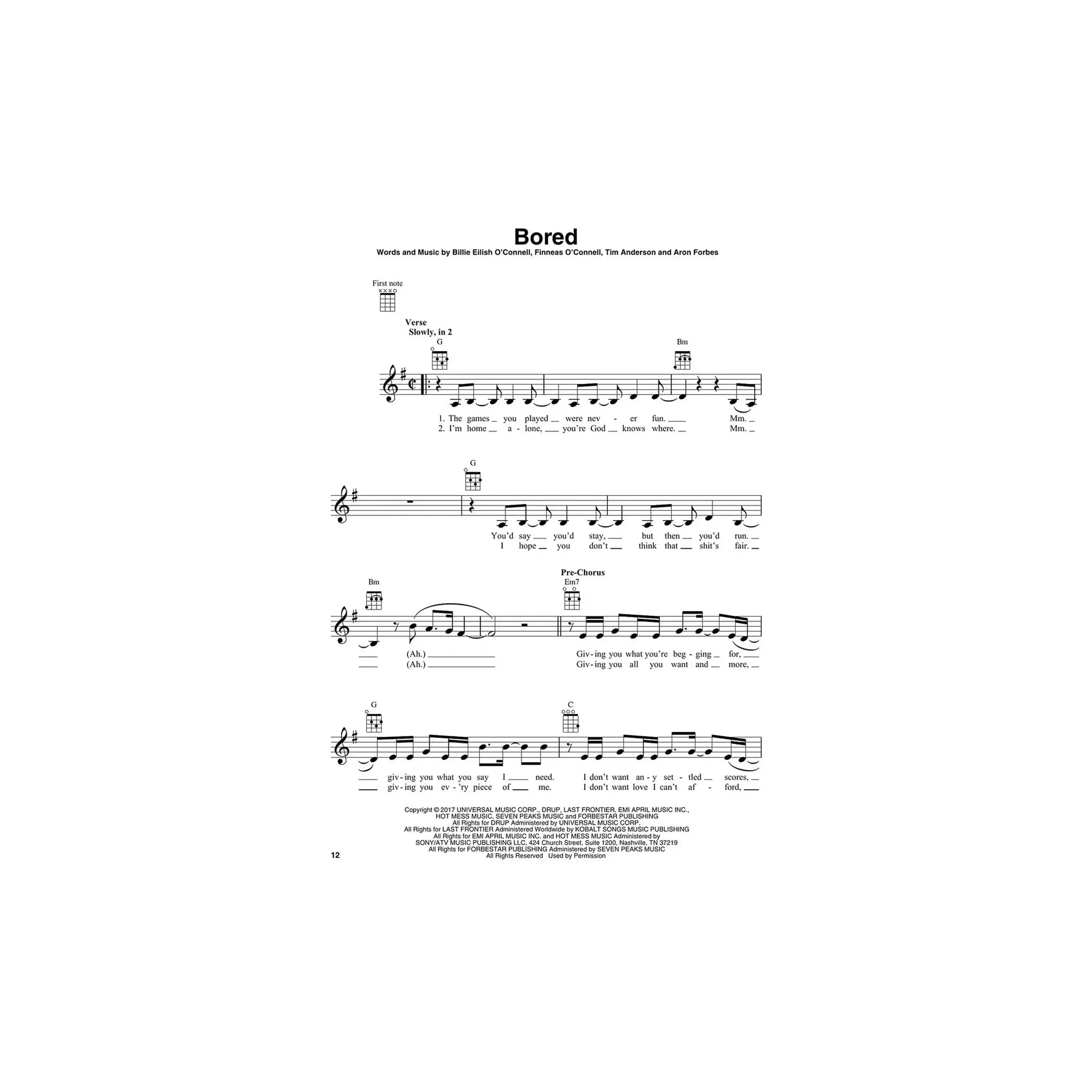 Billie Eilish For Ukulele 17 Songs to Strum & Sing - Image 4